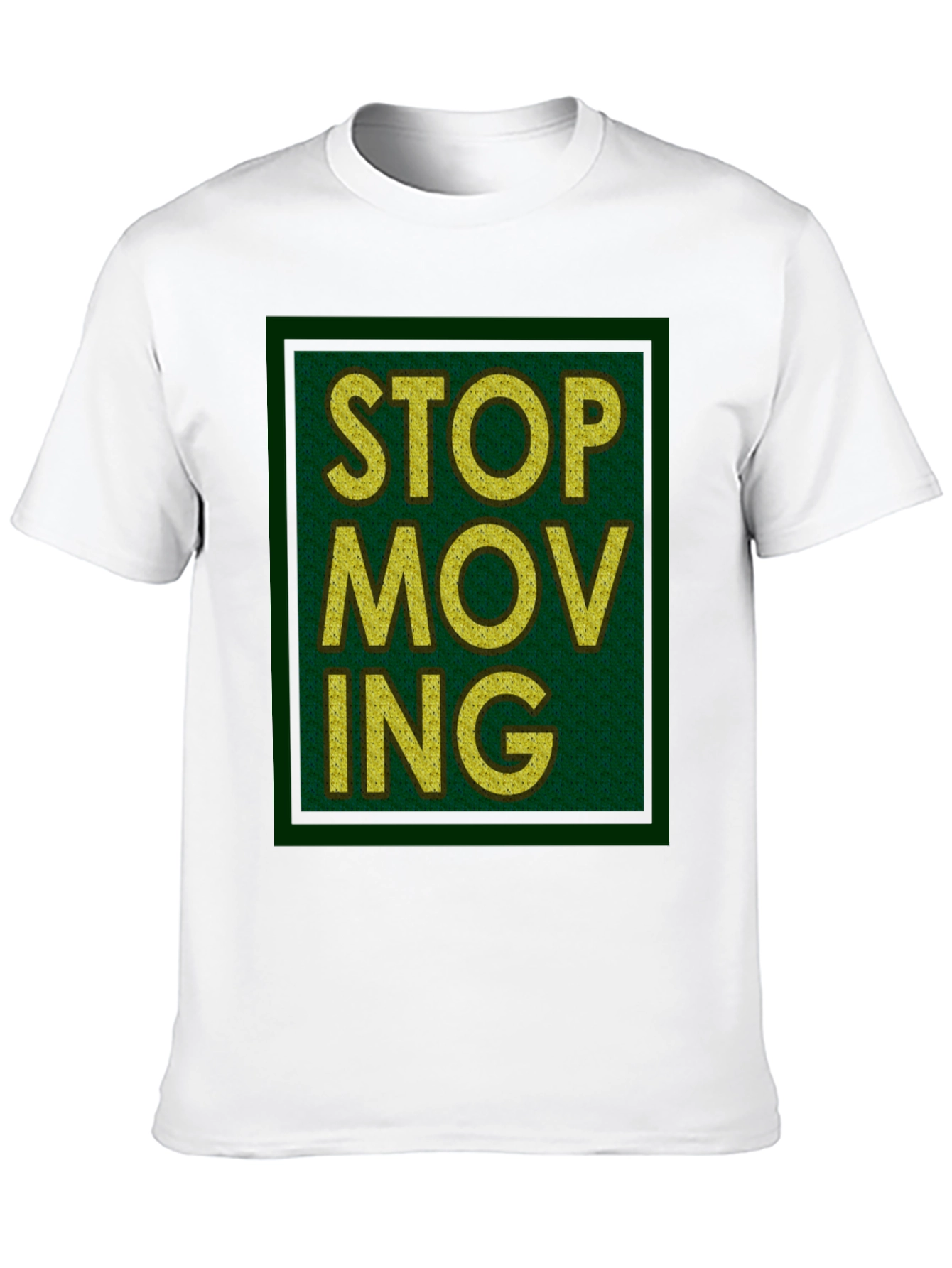 Black Stop Moving Graphic Print Black T-Shirt view 10