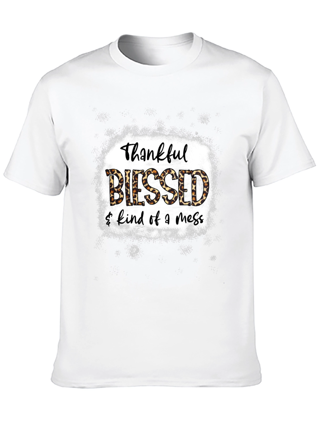 Black Thankful Blessed & Kind of a Mess T-Shirt view 10