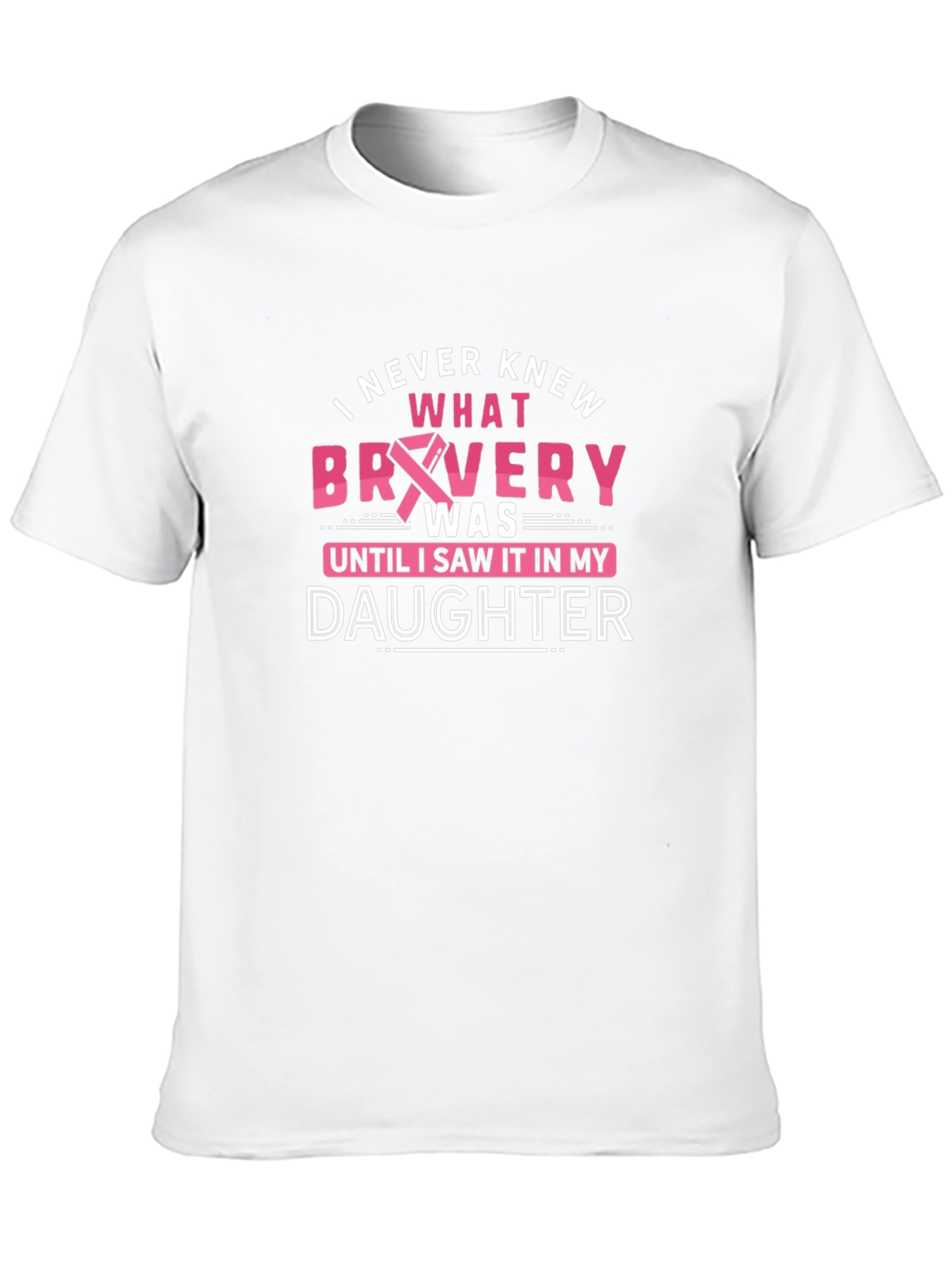 Black Bravery Daughter T-Shirt - Breast Cancer Awareness view 10
