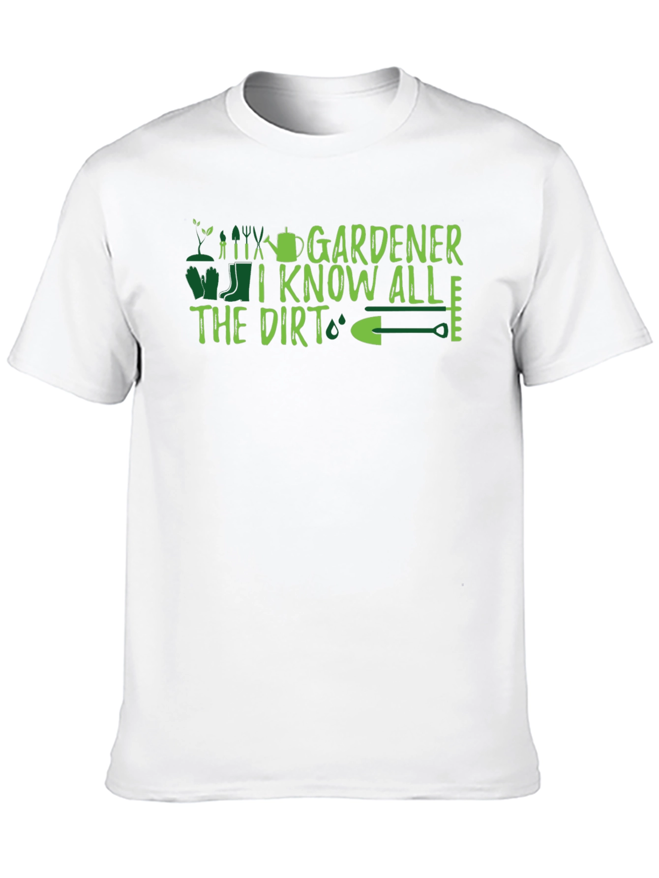 Black Gardener I Know All The Dirt Graphic T-Shirt view 10
