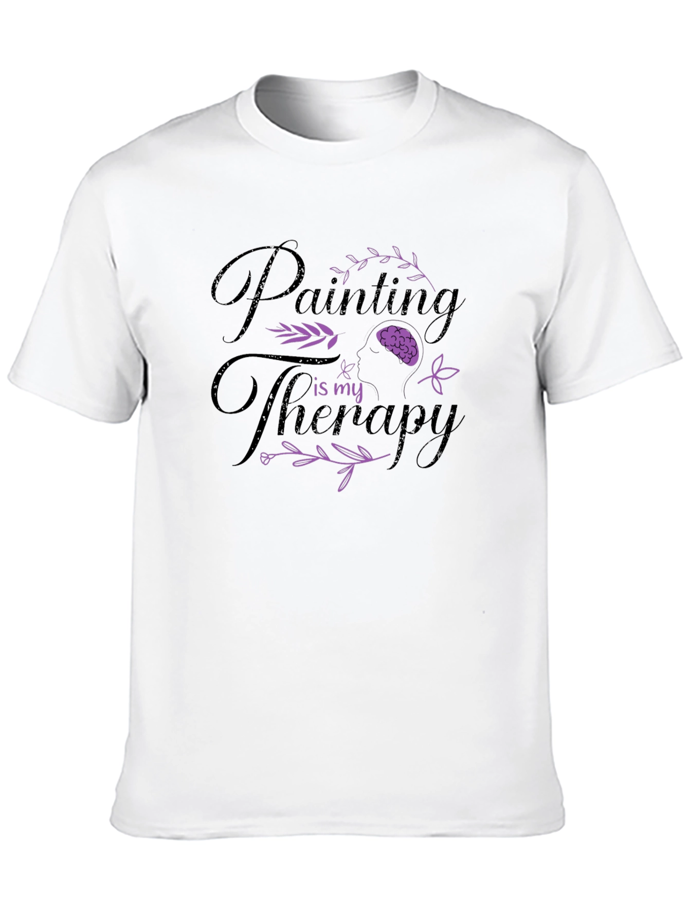 Black Painting is My Therapy Black Graphic T-Shirt view 10
