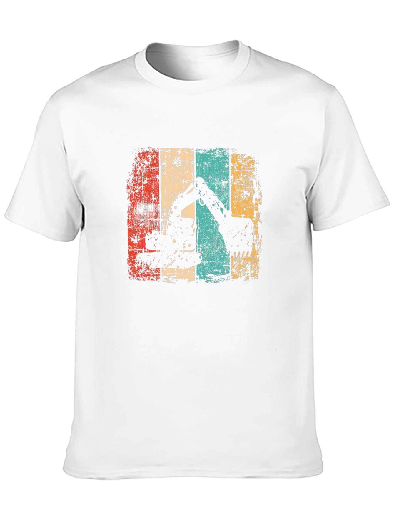 Black Retro Excavator T-Shirt - Construction Vintage Tee view 10