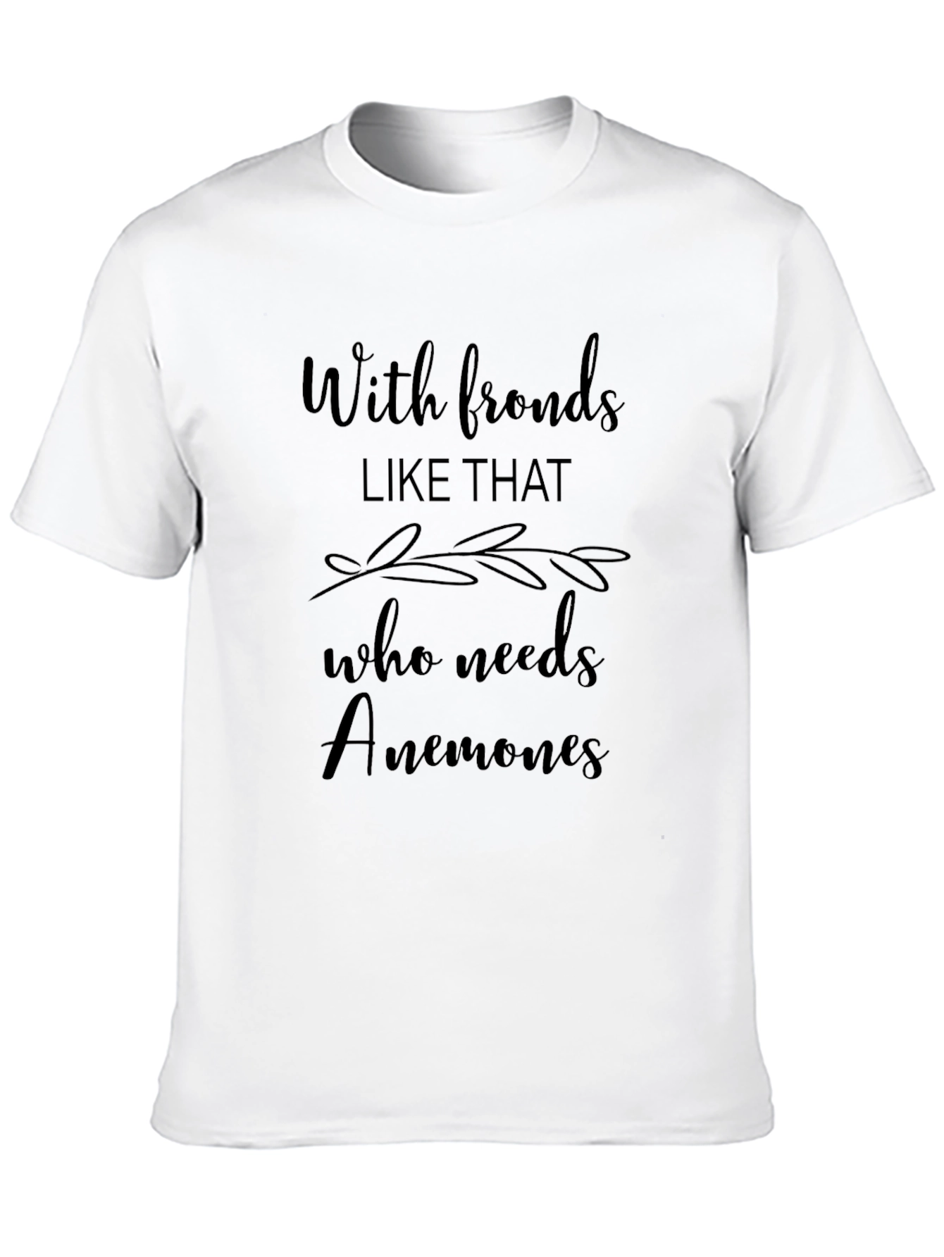 Black Fronds Graphic Tee - Funny Plant Lover Shirt view 10