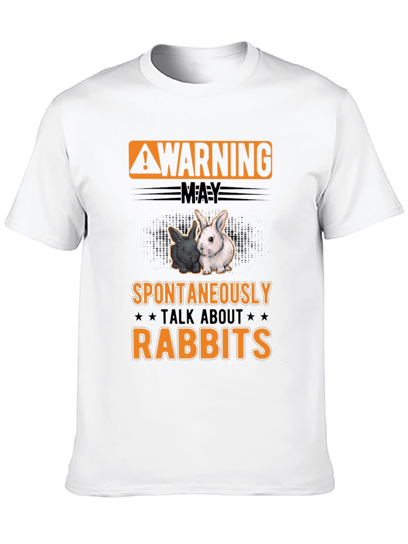 Black Warning May Spontaneously Talk About Rabbits T-Shirt view 10