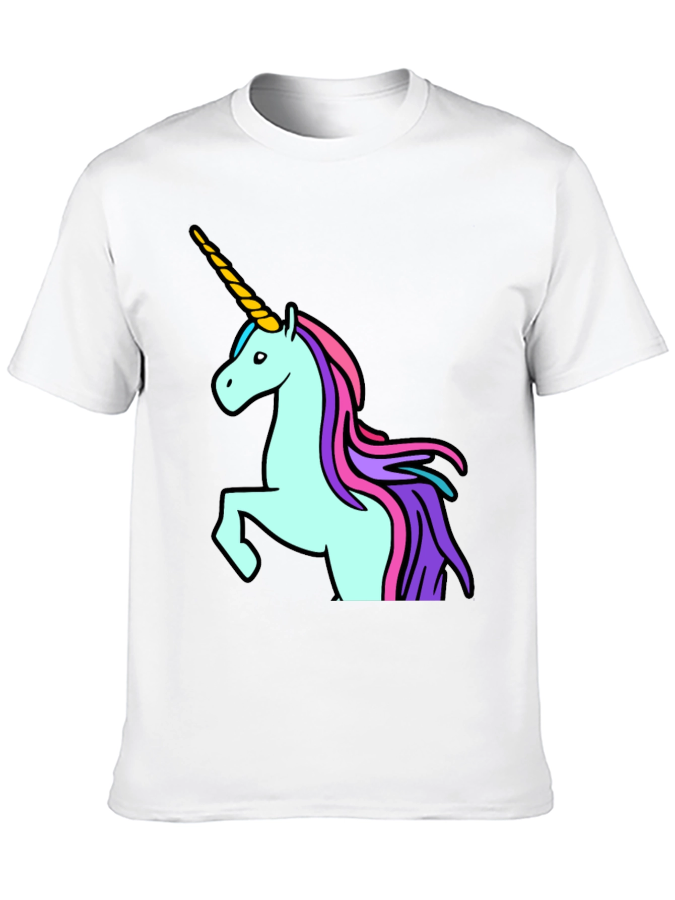 Black Unicorn Graphic Tee - Black Cotton T-Shirt view 10