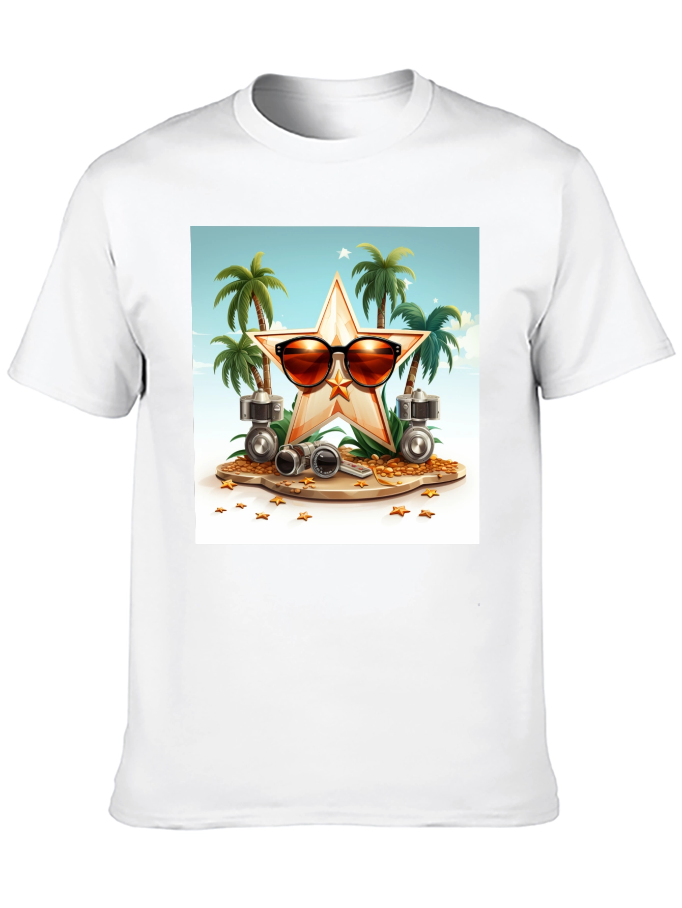 Black Tropical Star T-Shirt view 10