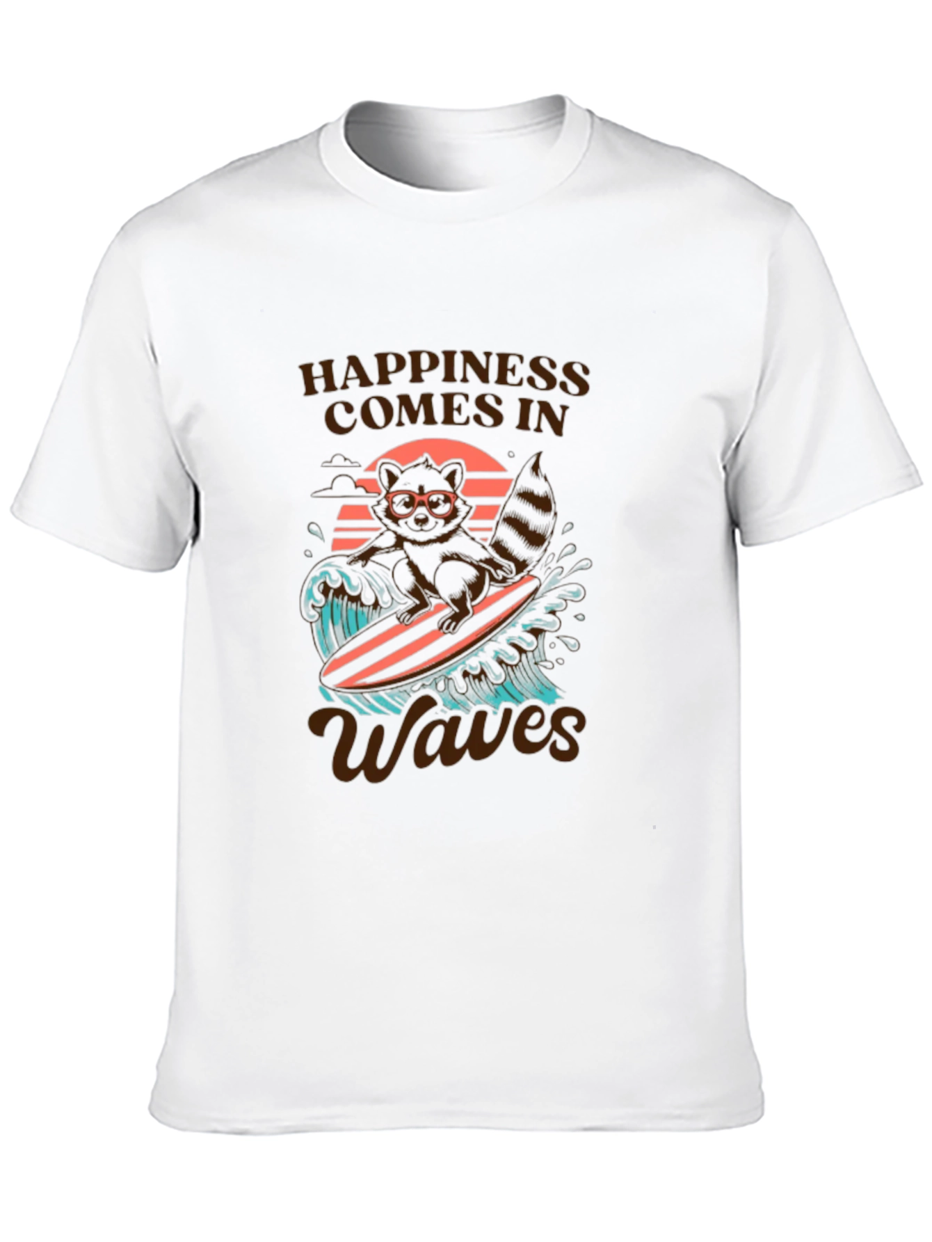 Black Happiness Waves Graphic Tee view 10