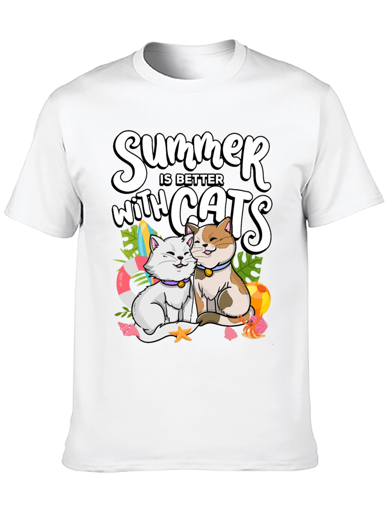 Black Summer Cats T-Shirt: Better with Cats! view 10
