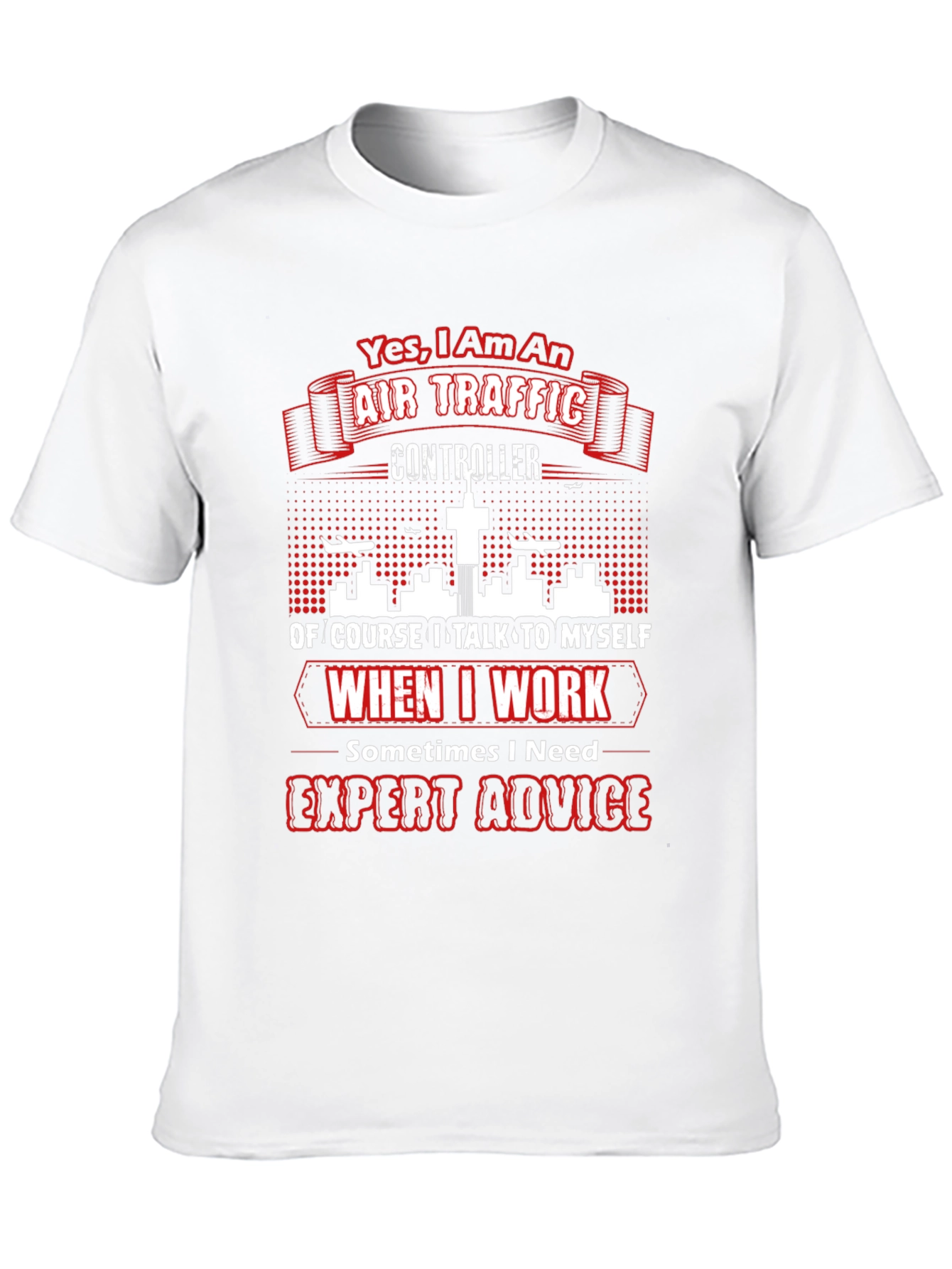 Black Air Traffic Controller T-Shirt - Expert Advice Tee view 10