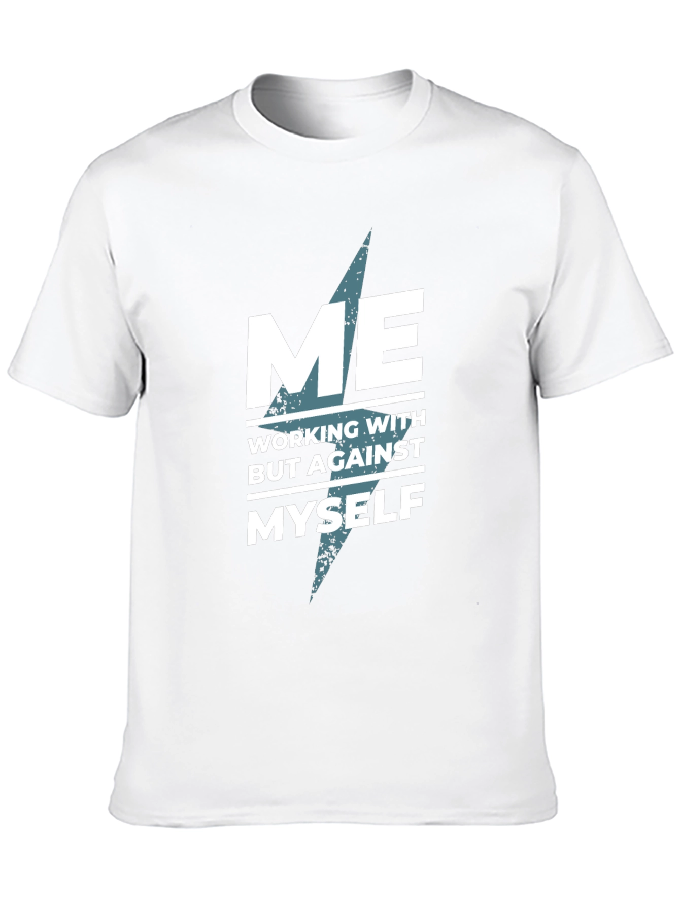 Black Working With Myself T-Shirt view 10