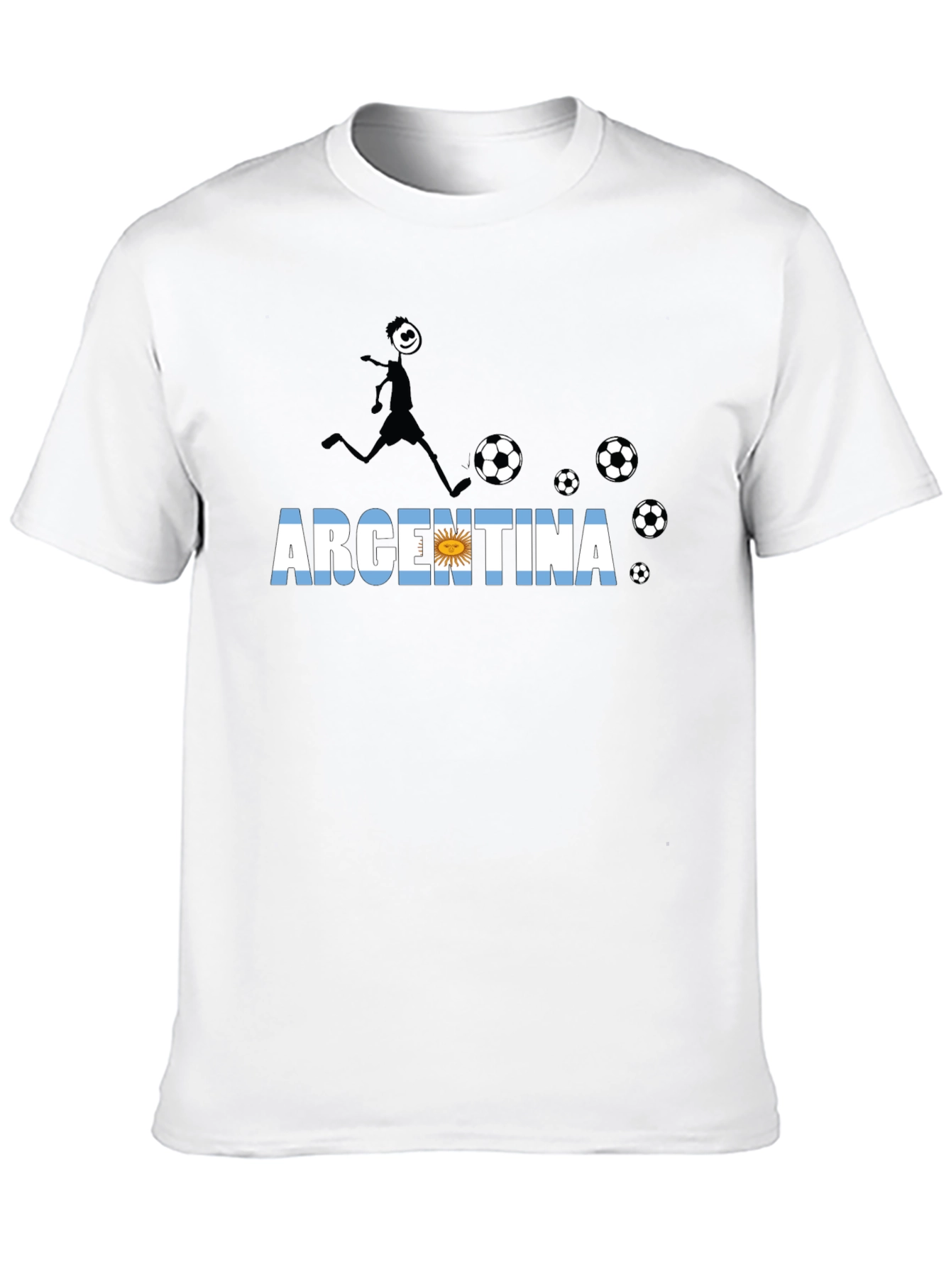 Argentina Soccer Fan T-Shirt - Black - 10