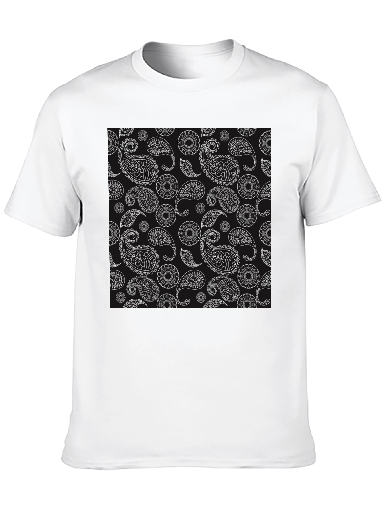 Black Black Paisley Print T-Shirt view 10
