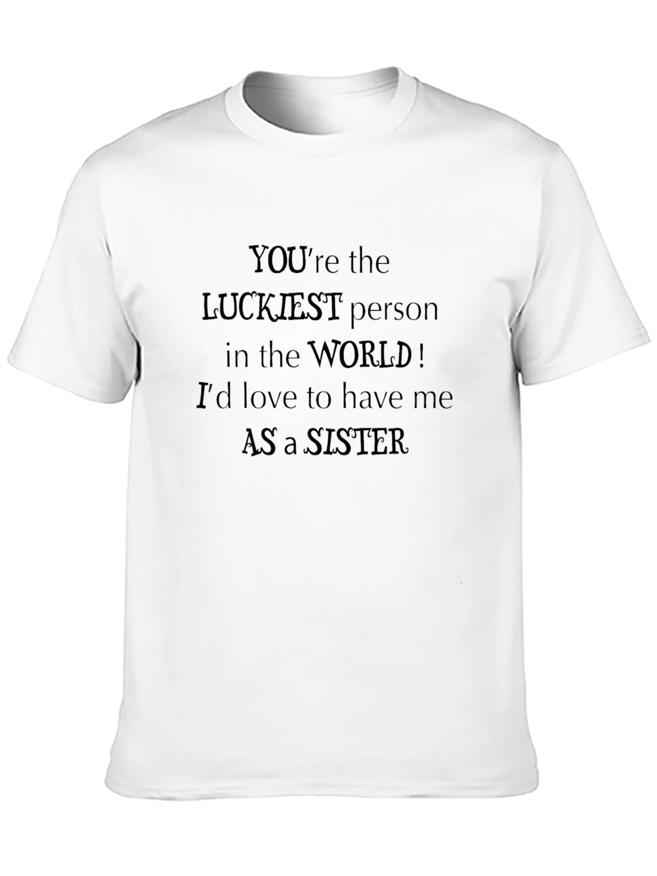 Black Lucky Sister Black Crew Neck T-Shirt view 10