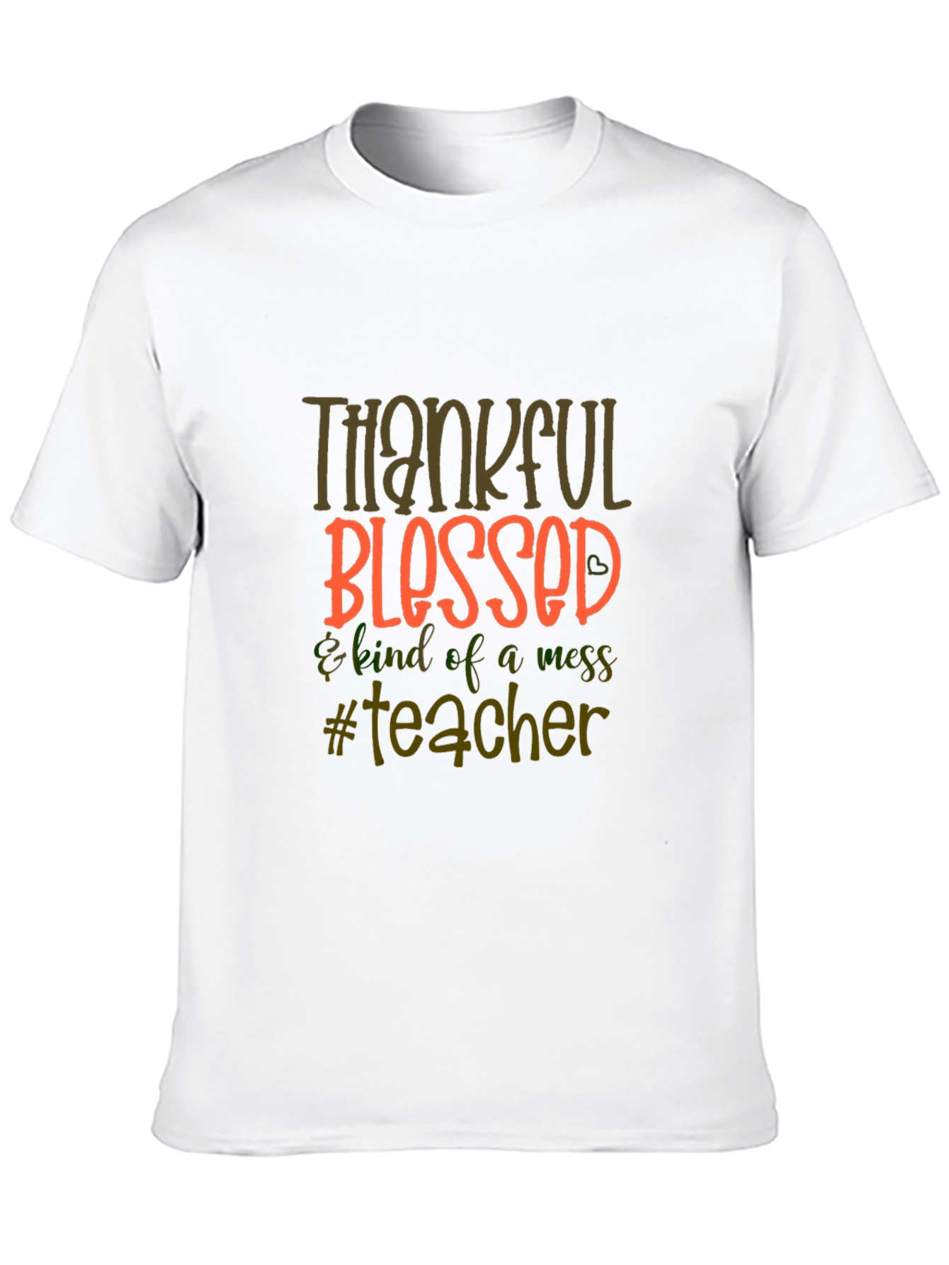 Black Thankful Blessed Teacher T-Shirt view 10