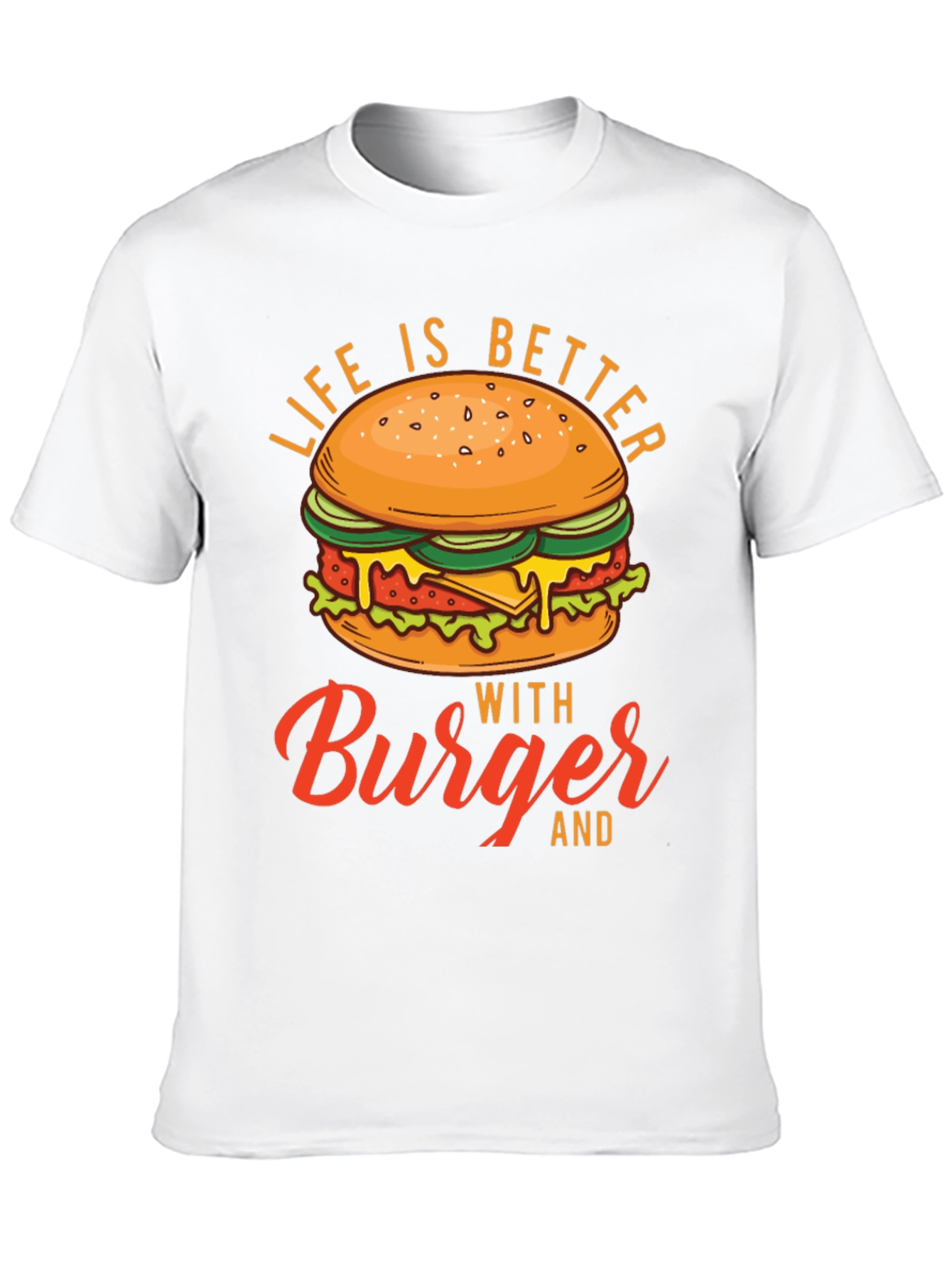 Black Life is Better with Burger Graphic Tee view 10