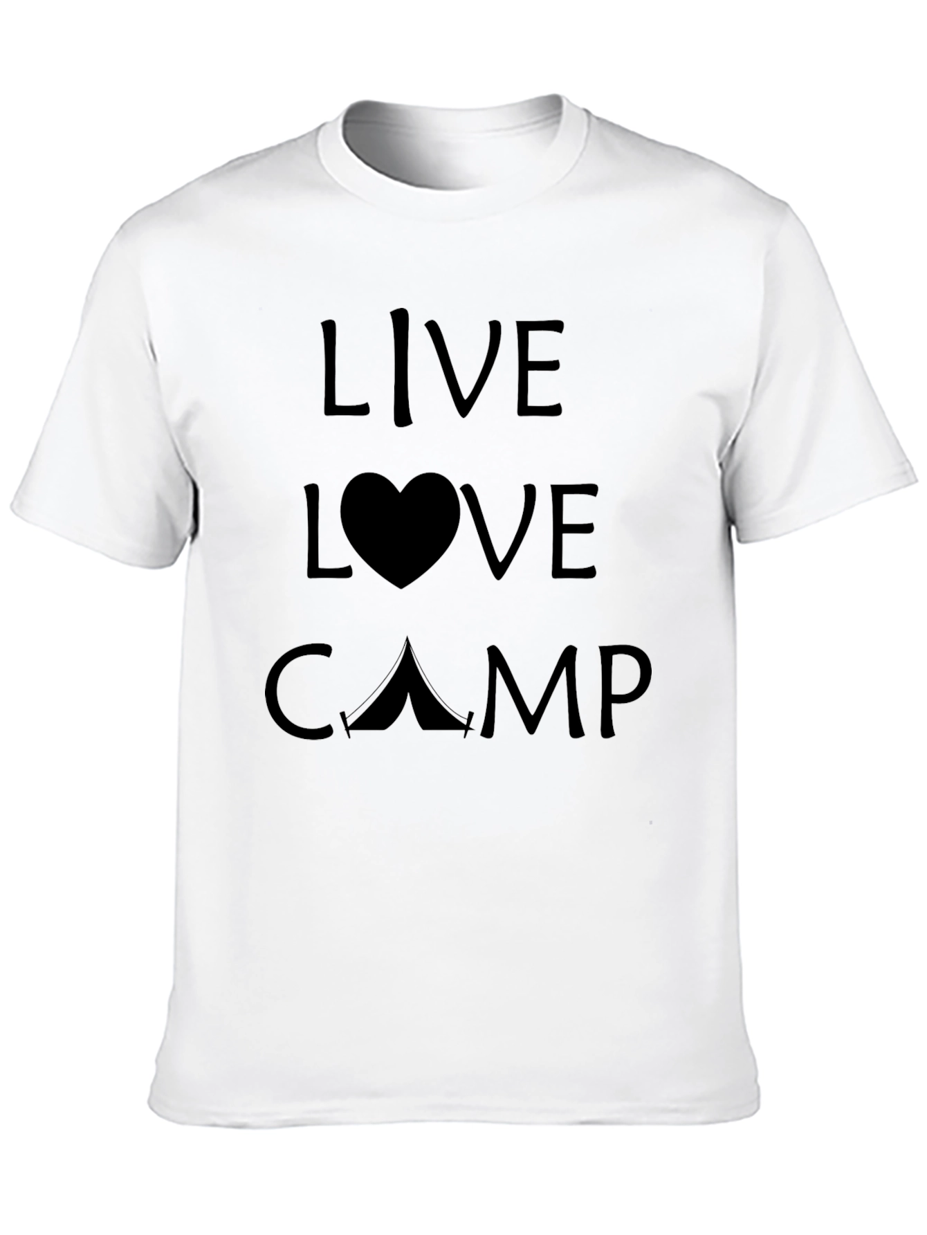 Black Live Love Camp Graphic T-Shirt - Black view 10
