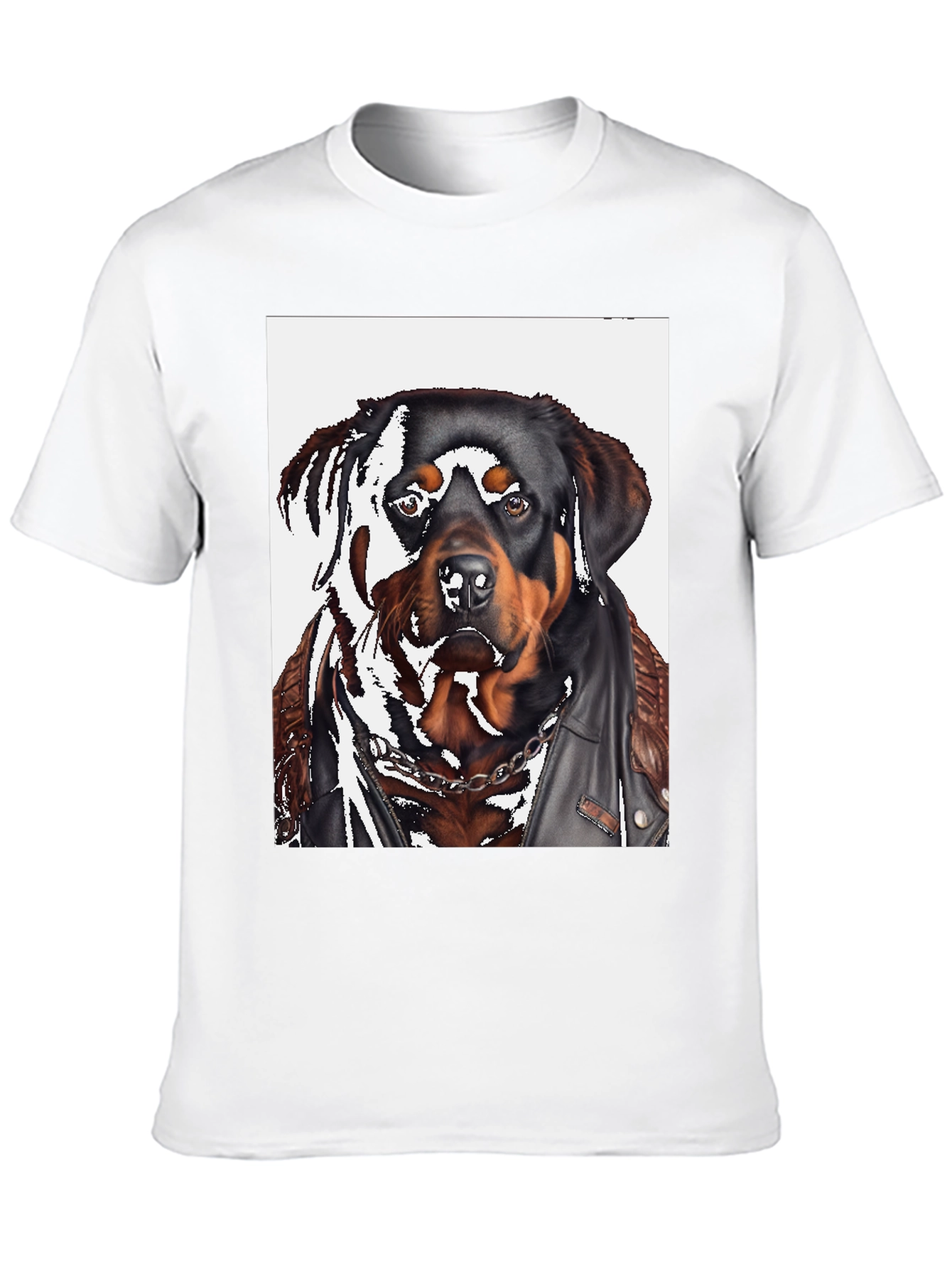 Black Rottweiler Biker T-Shirt view 10