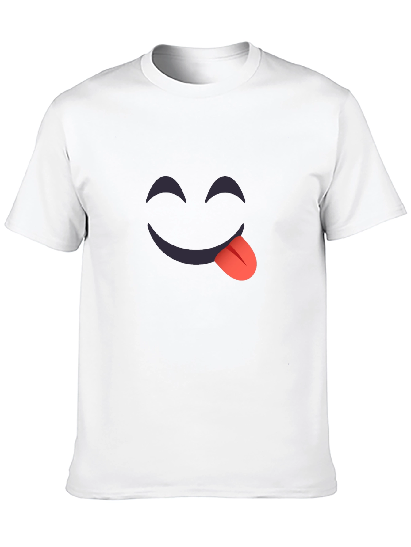 Black Funny Emoji T-Shirt - Tongue Out Graphic Tee view 10