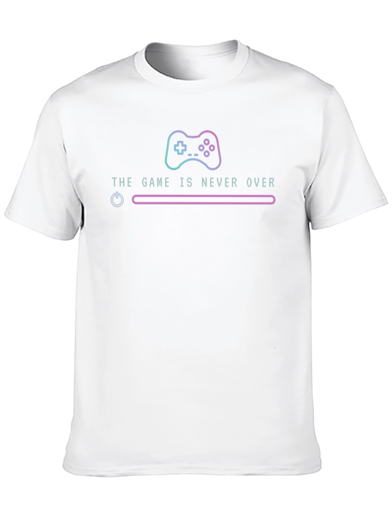 Black Game Never Over T-Shirt - Gamer Style view 10