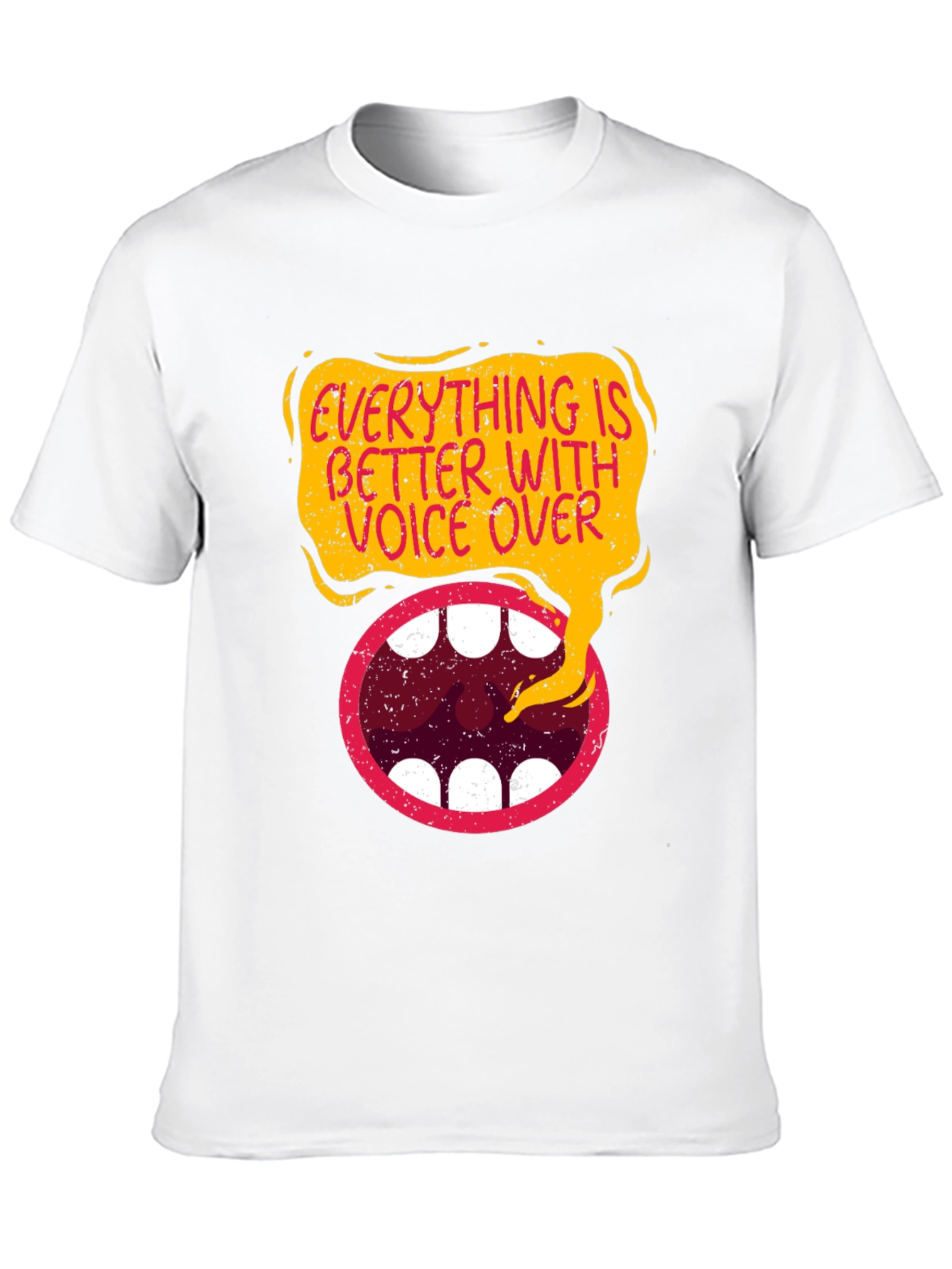 Black Everything is Better With Voice Over Black T-Shirt view 10