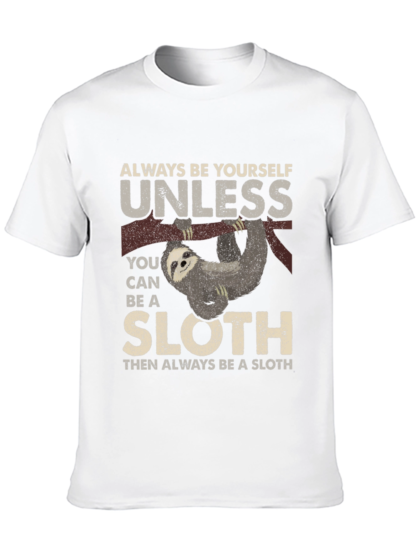 Black Always Be a Sloth T-Shirt - Funny Animal Tee view 10