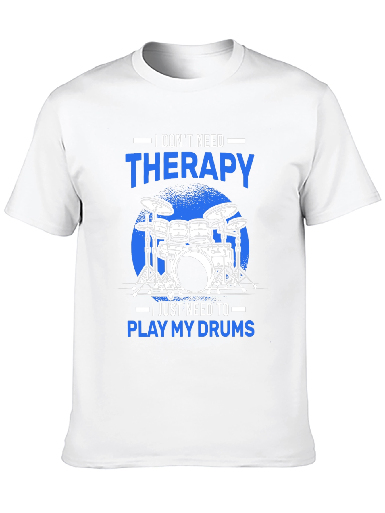 Black Drummer Therapy T-Shirt - Play My Drums view 10