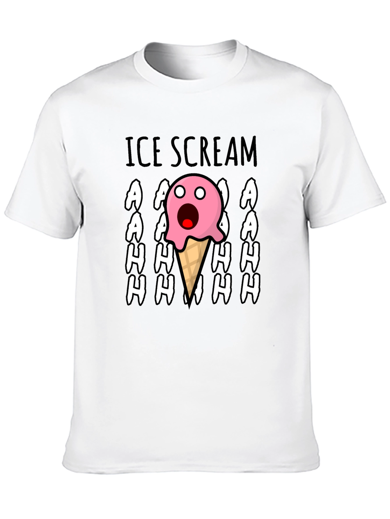 Black Ice Scream Graphic Tee - Funny Cartoon T-Shirt view 10