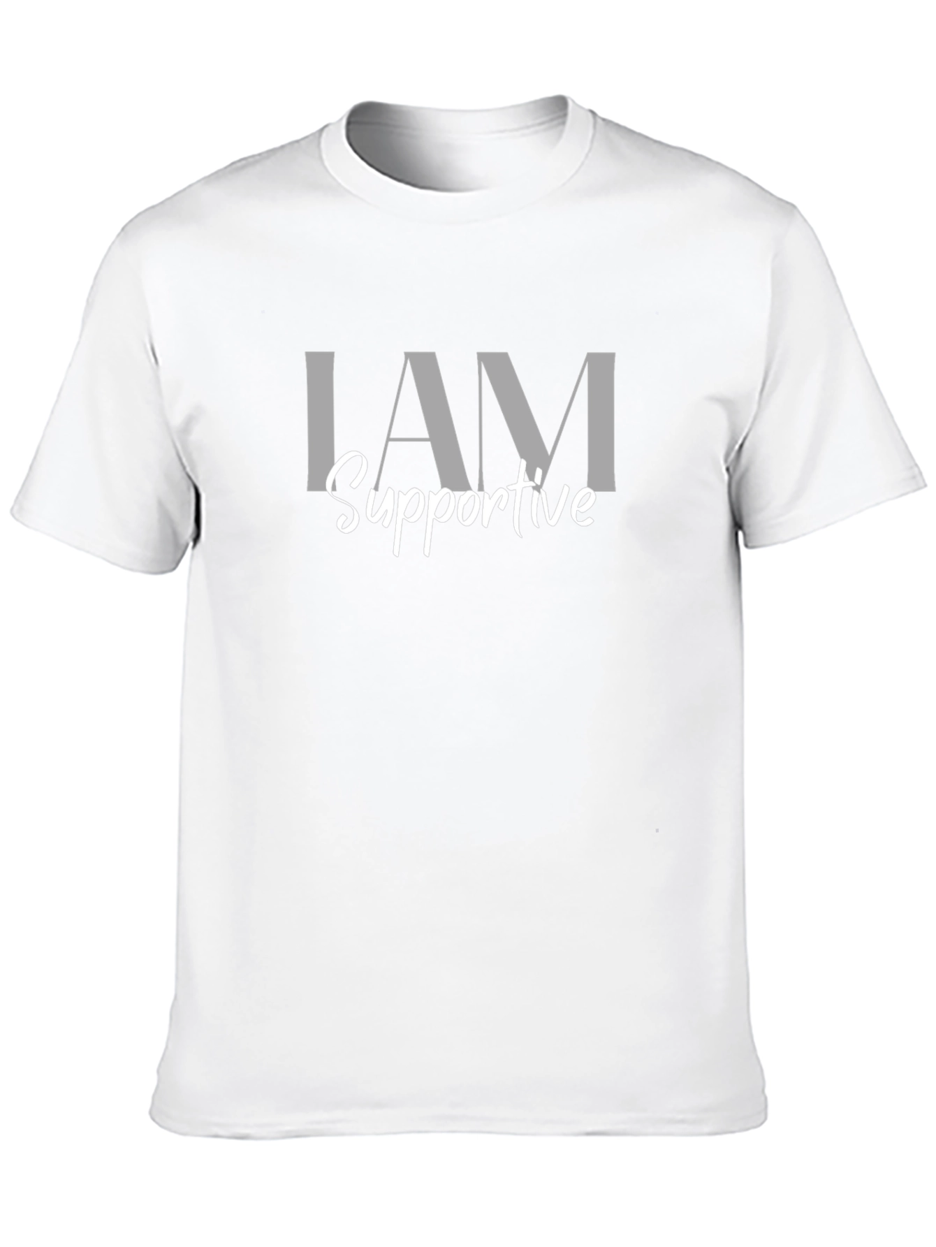Black I AM Supportive - Black Graphic Tee view 10