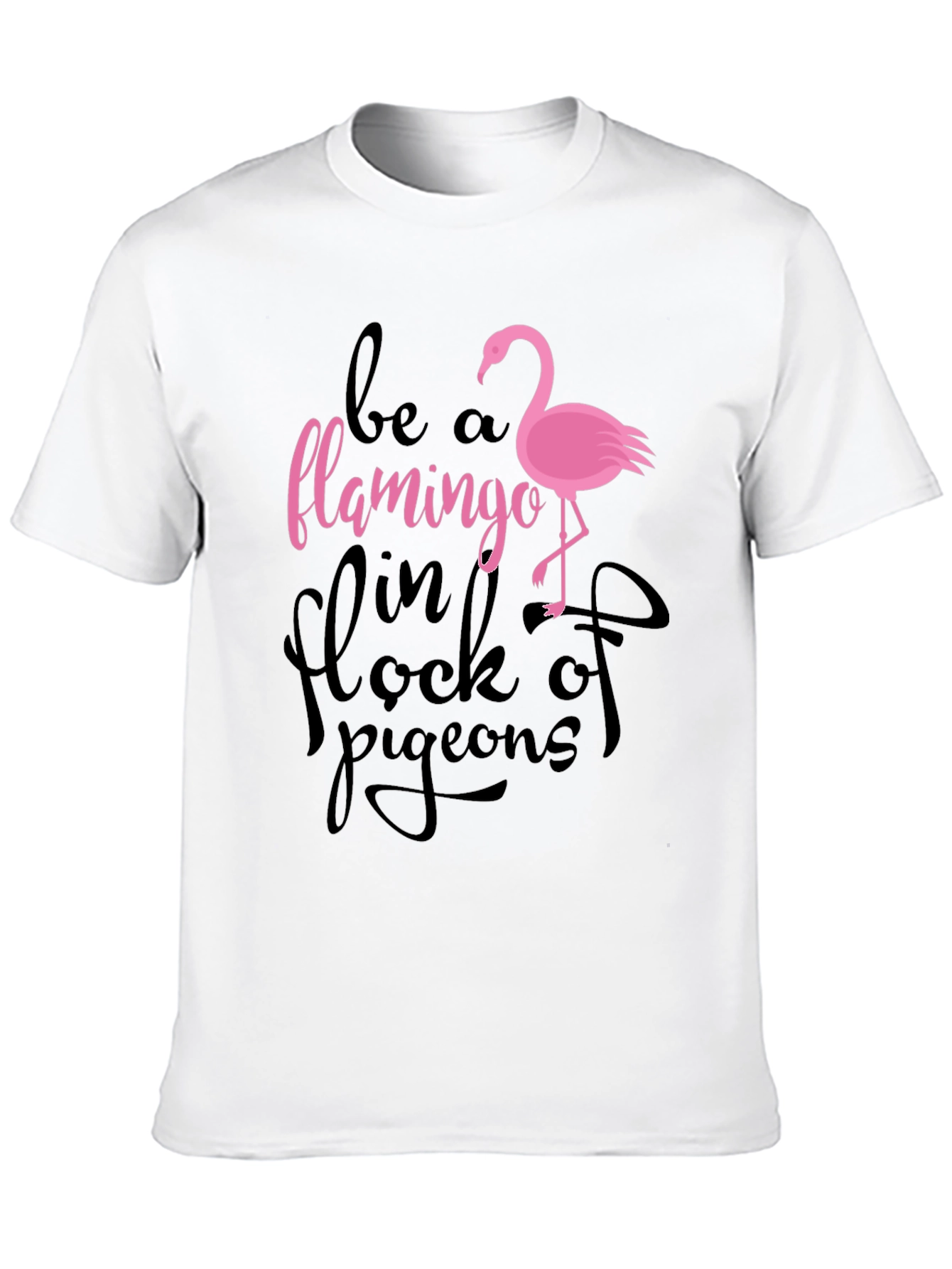Black Be a Flamingo T-Shirt view 10