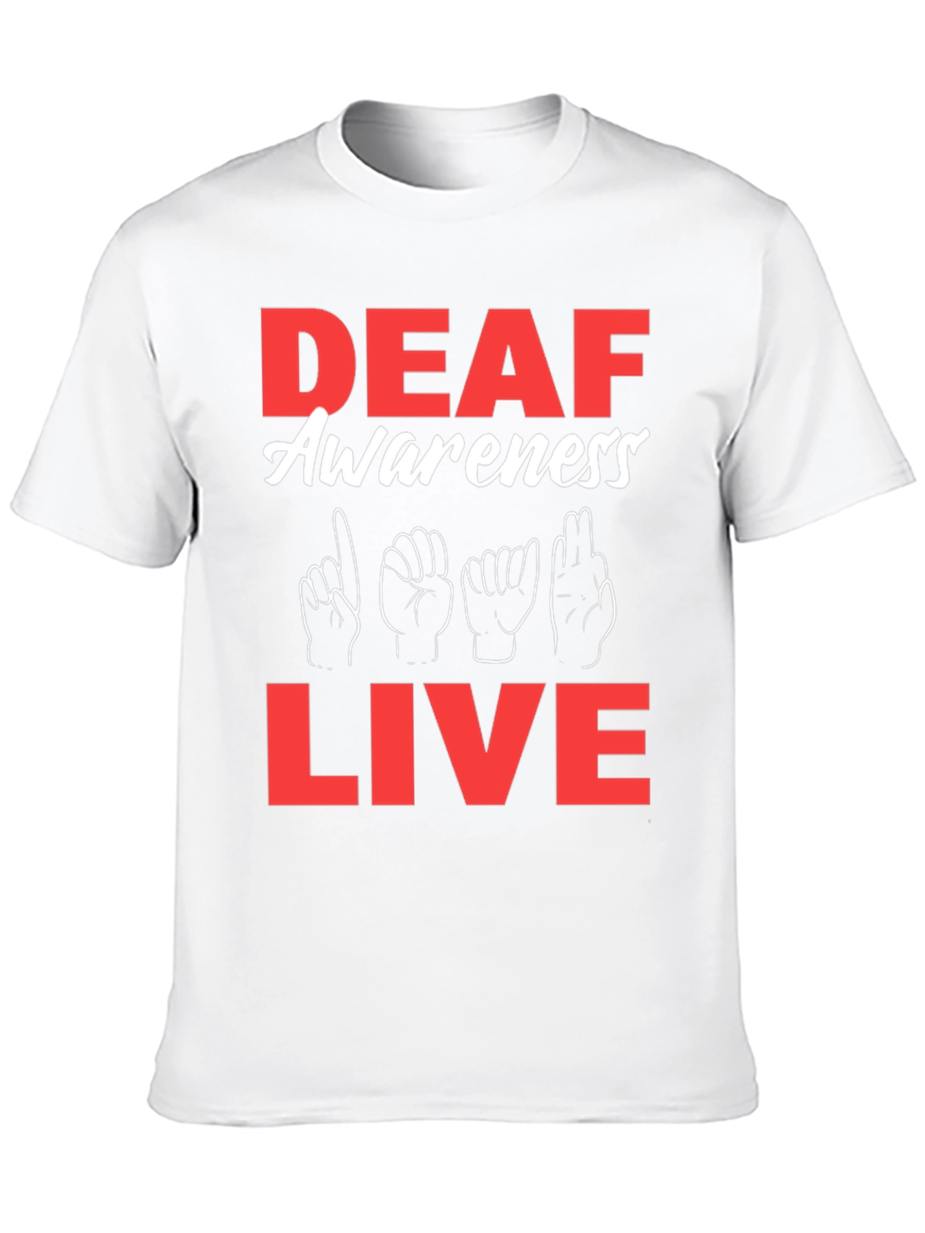 Black Deaf Awareness Live T-Shirt view 10
