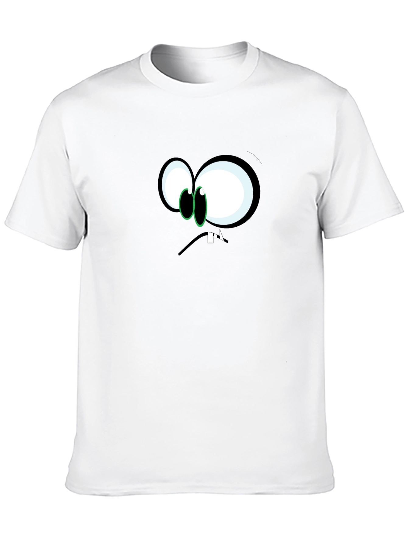 Black Funny Cartoon Face Graphic Black T-Shirt view 10