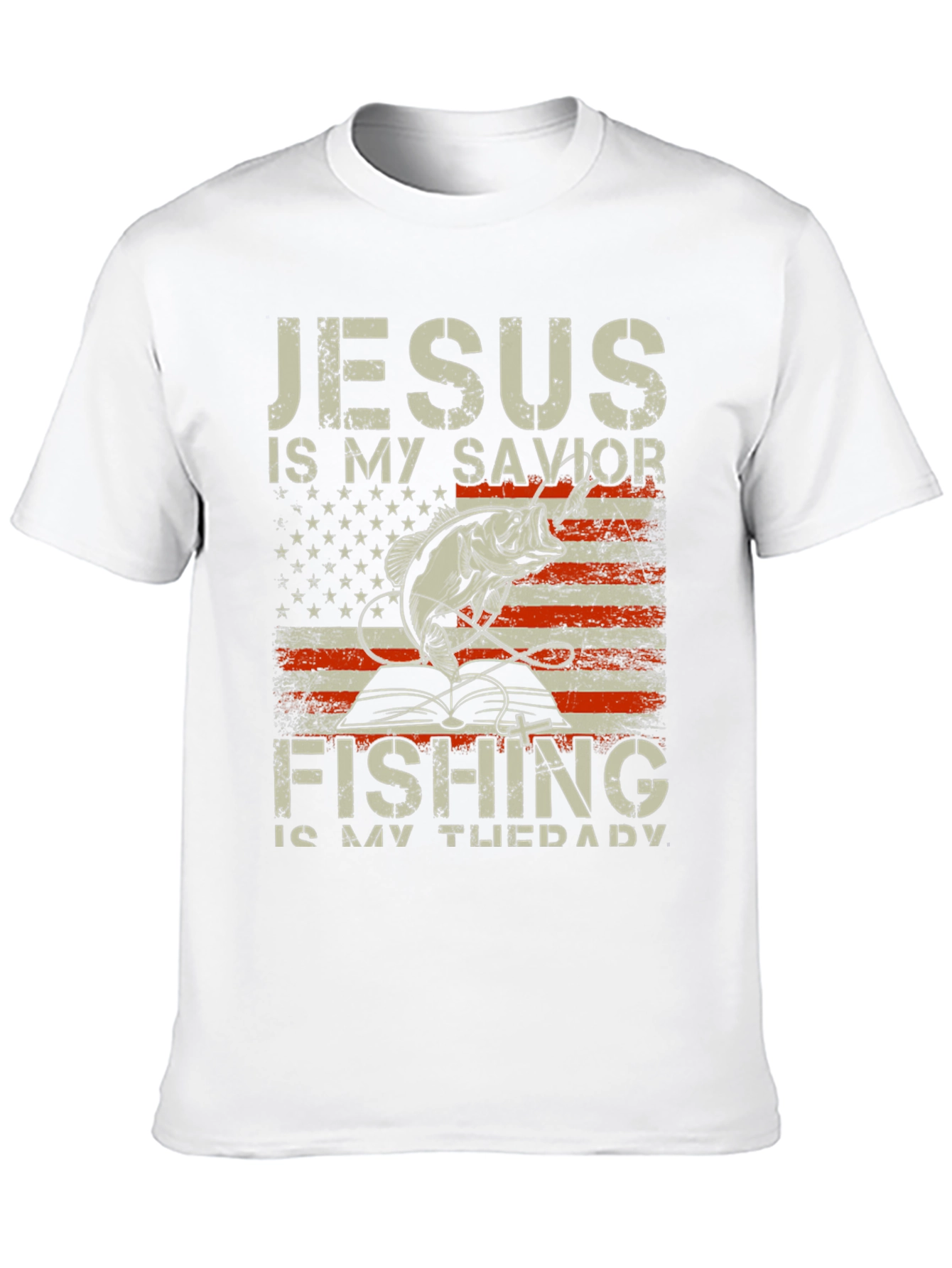 Jesus Is My Savior Fishing Is My Therapy T-Shirt - 10