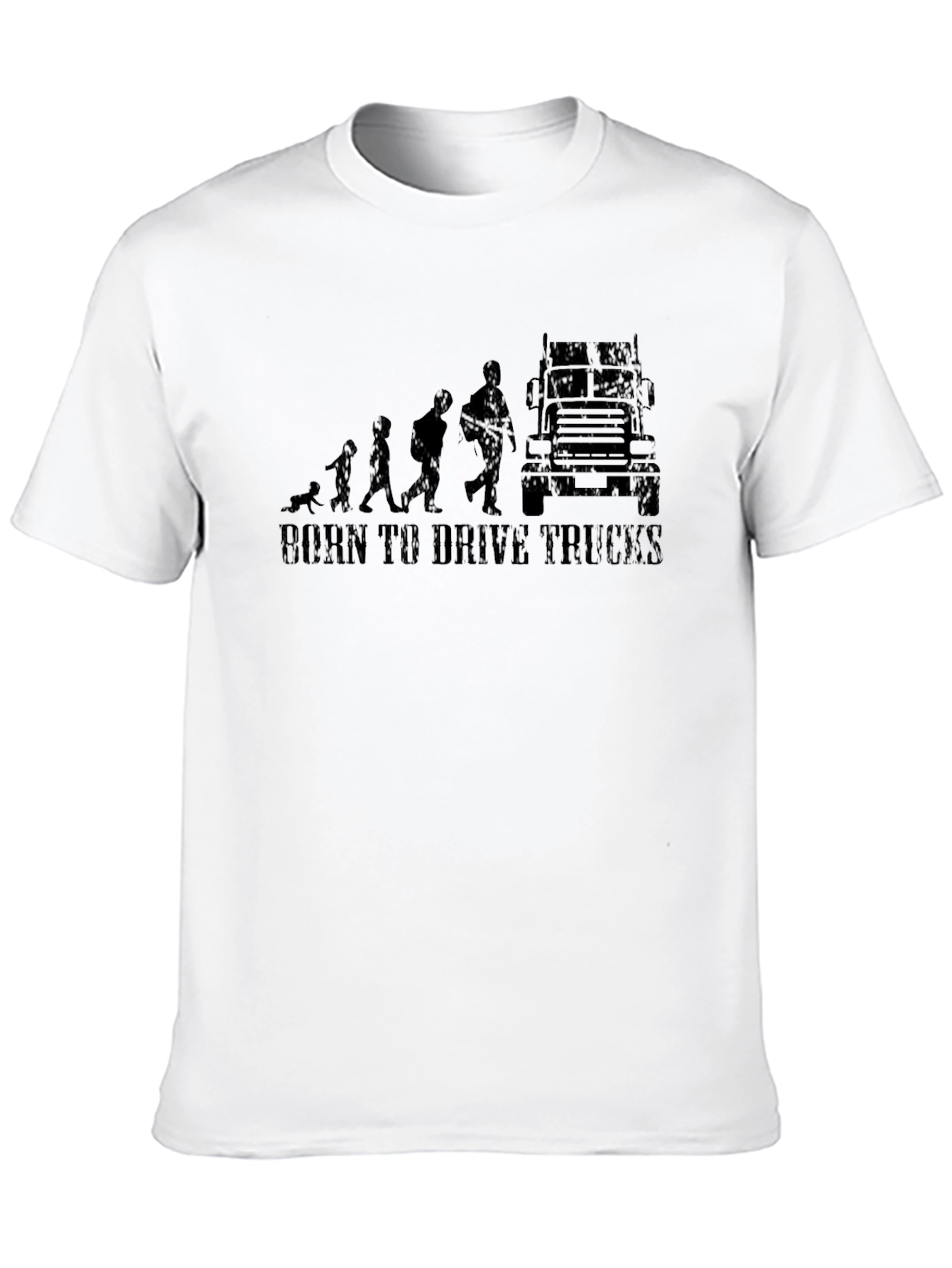 Black Born to Drive Trucks T-Shirt view 10