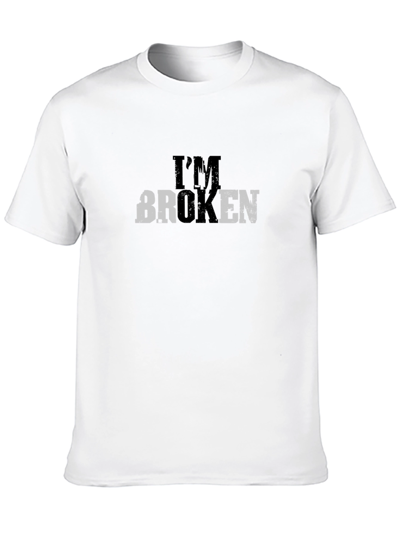 Black I'm Broken Graphic Tee - Men's Short Sleeve Crew Neck view 10