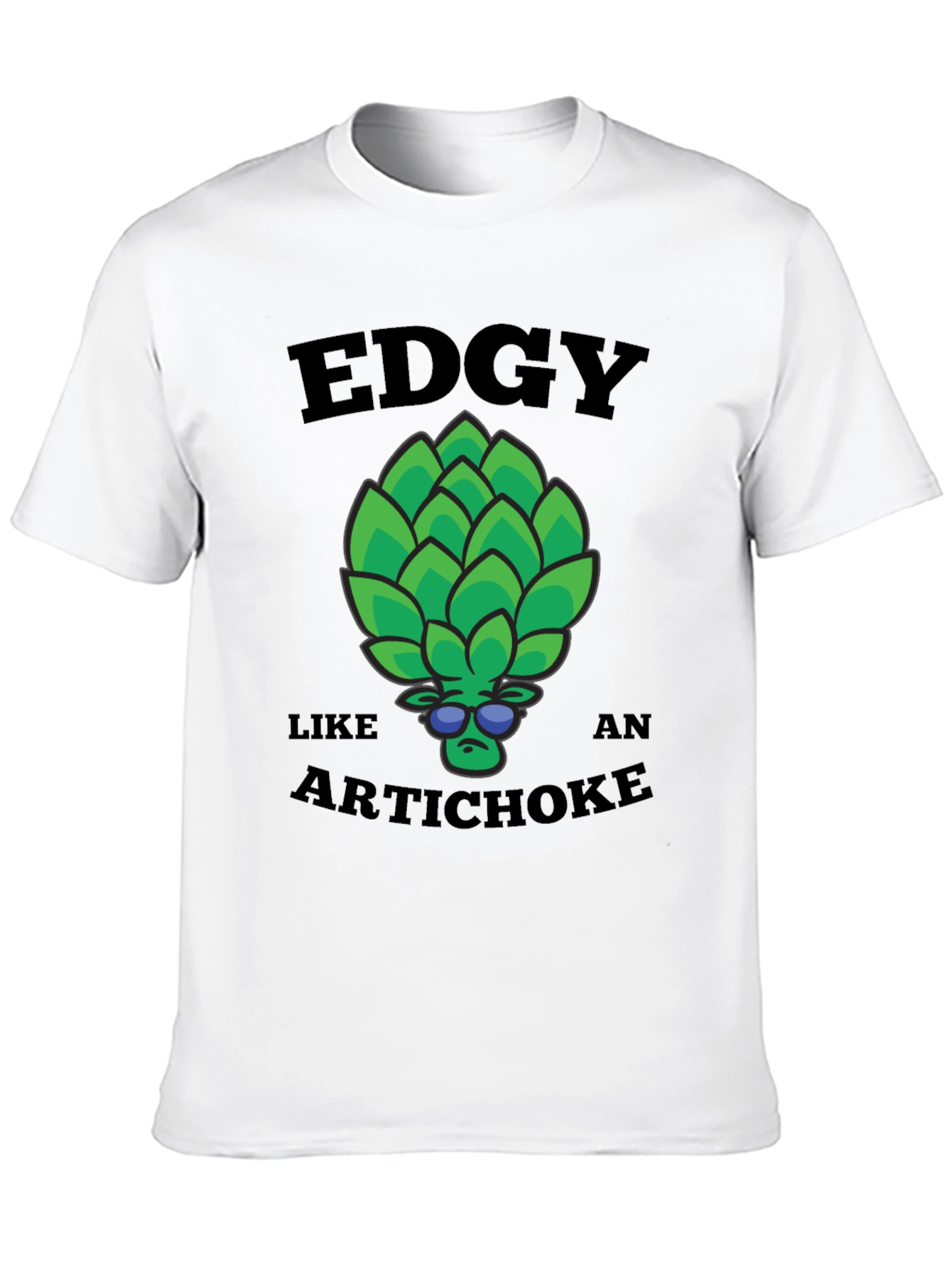 Black Edgy Artichoke Graphic Tee - Cool & Quirky view 10