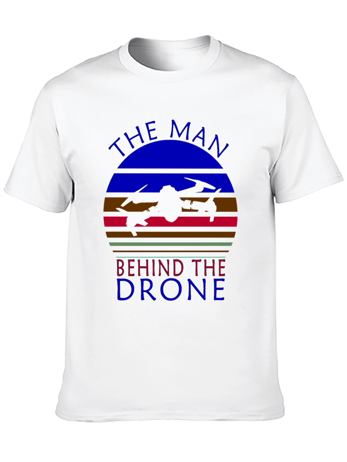 Black The Man Behind the Drone Graphic T-Shirt view 10