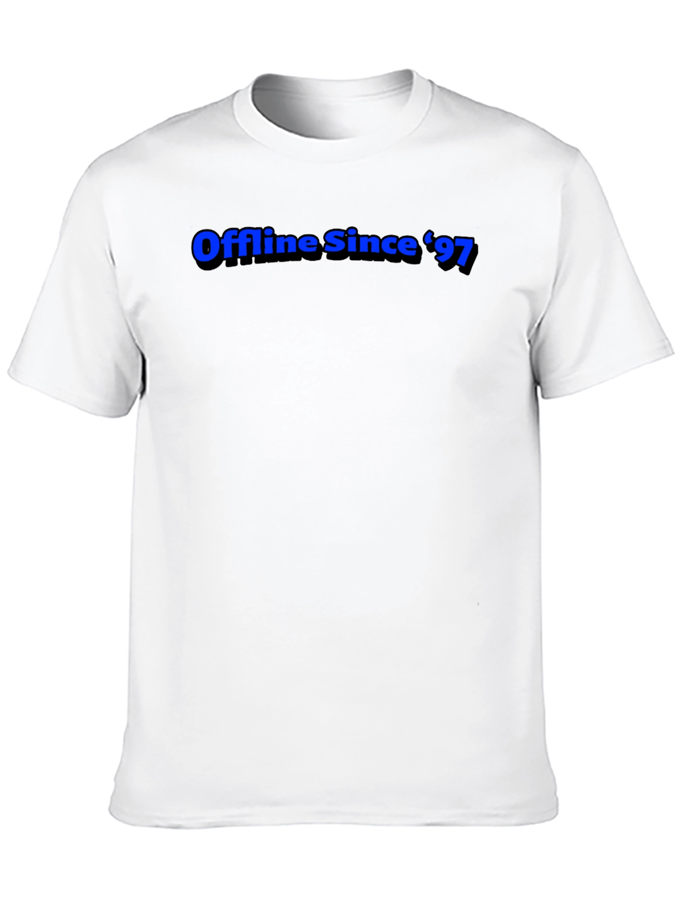 Black Offline Since '97 T-Shirt - Retro Tech Humor view 10