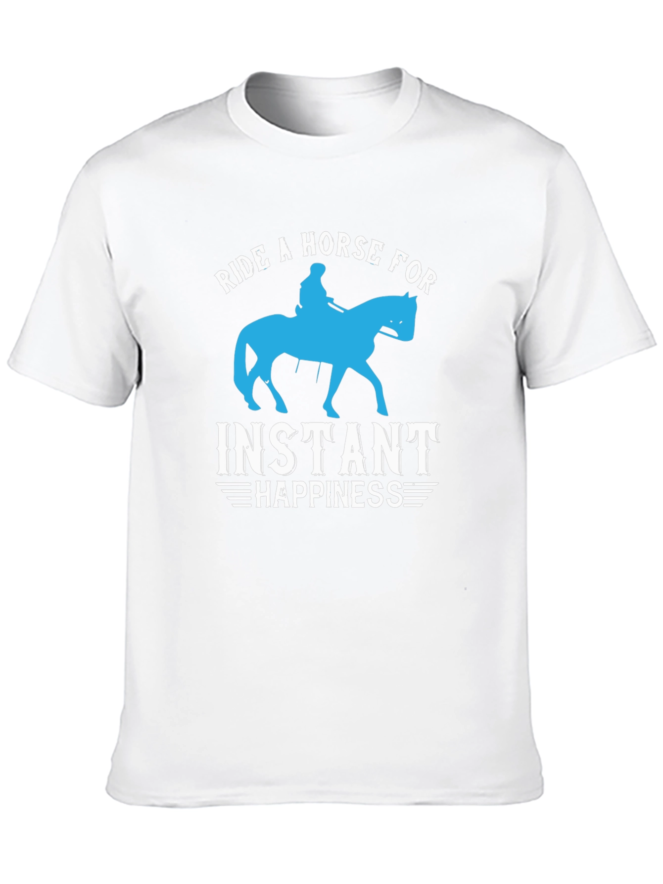 Black Ride a Horse for Instant Happiness T-Shirt view 10