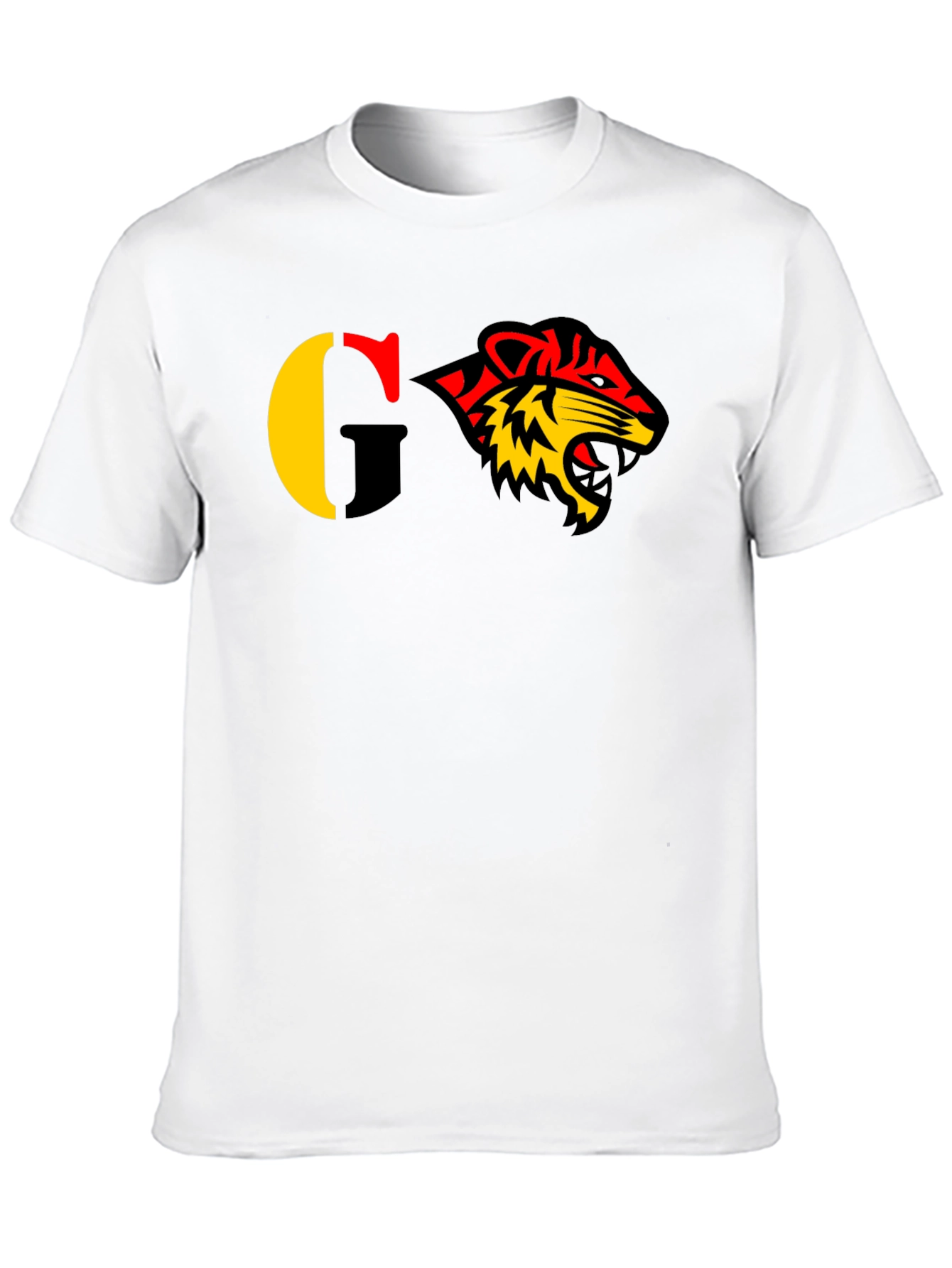 Black Bold Graphic Tee - Tiger Design view 10