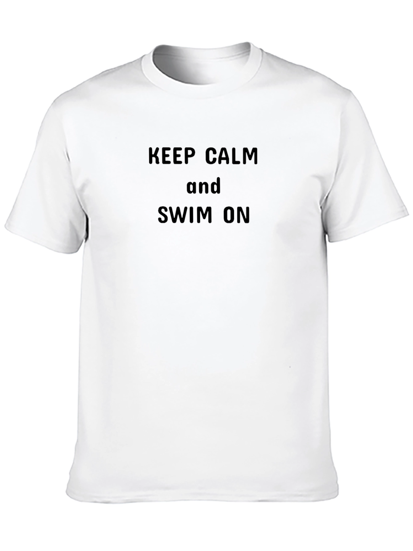 Black Keep Calm and Swim On - Black Tee view 10