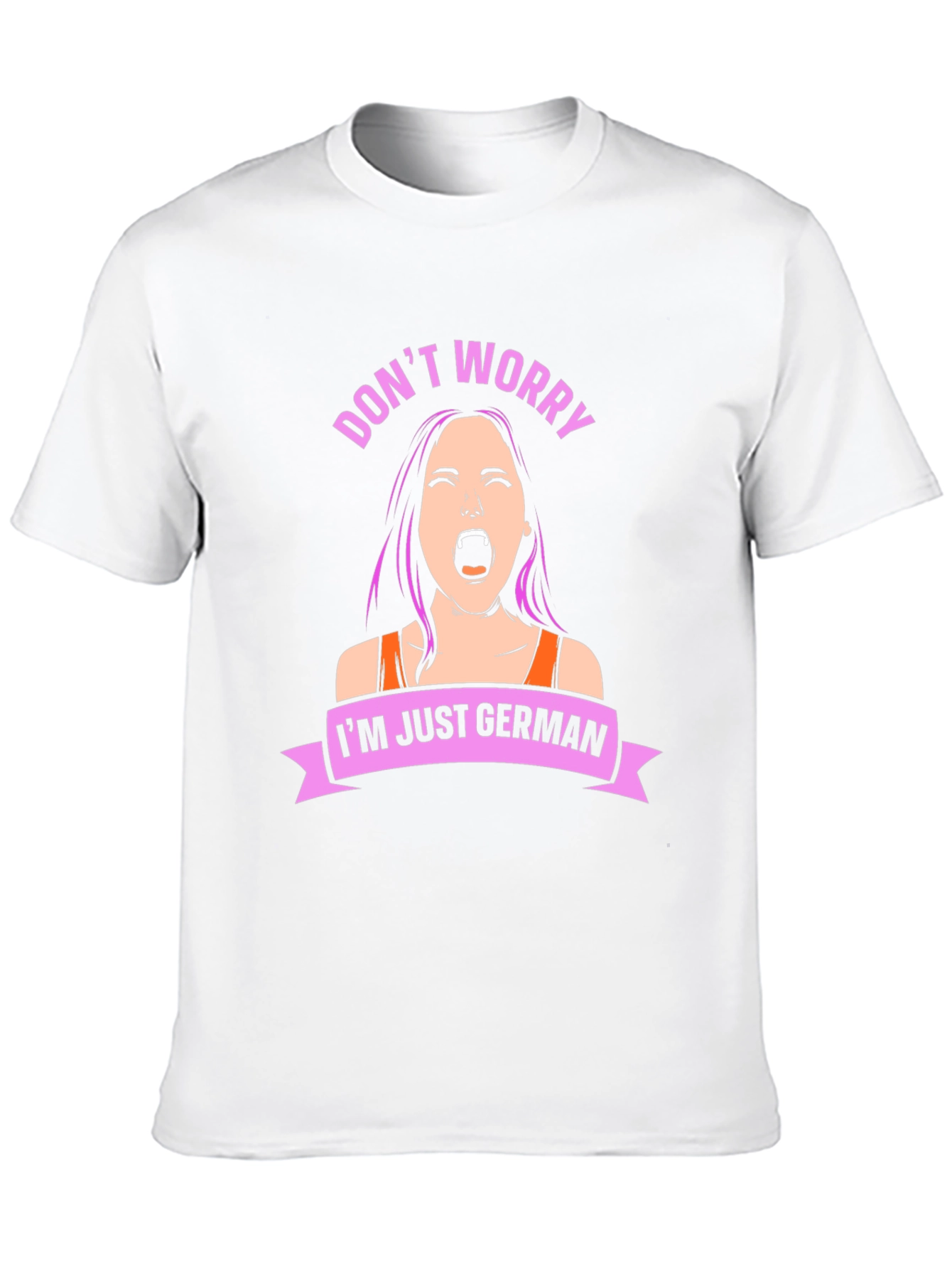 Black Don't Worry I'm Just German T-Shirt view 10