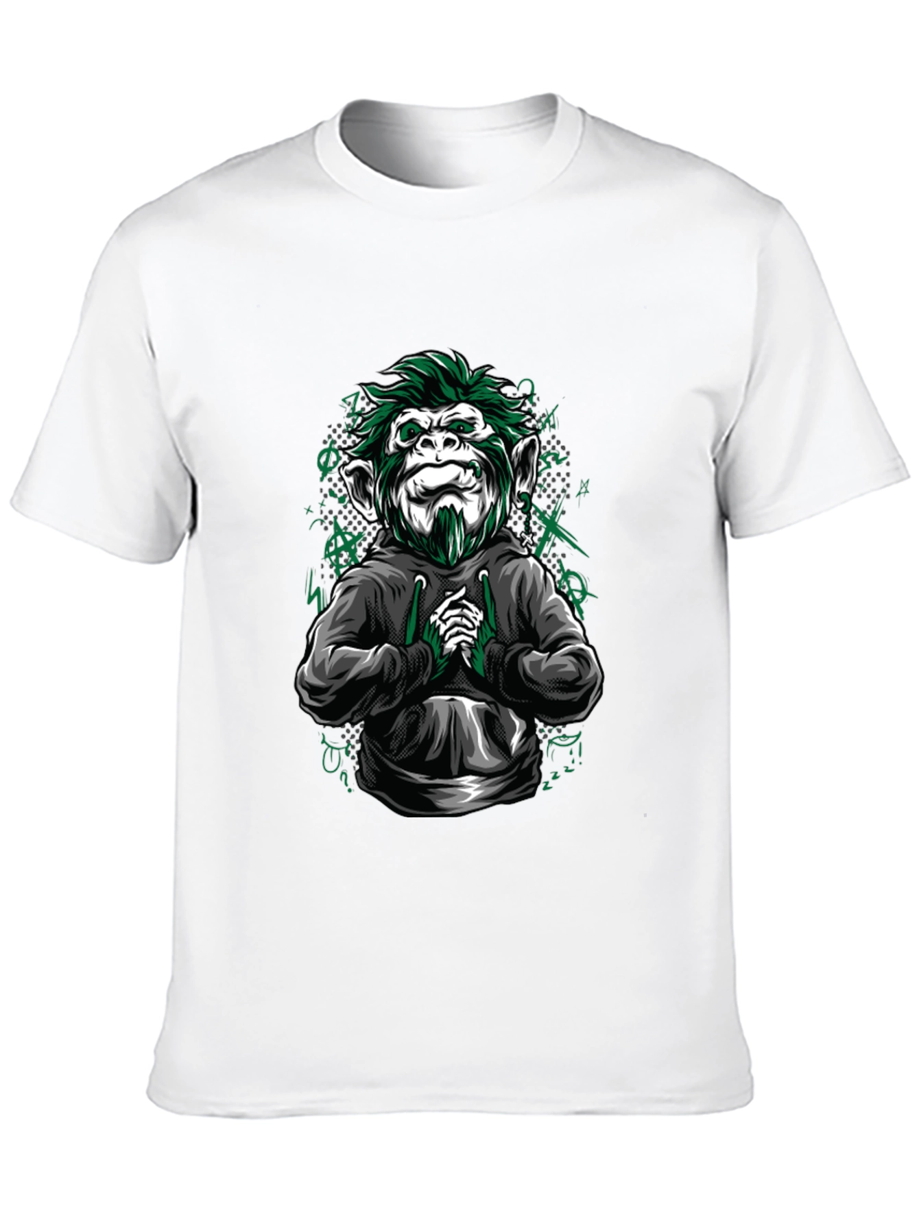 Black Urban Monkey Graphic Tee - Cool & Edgy Design view 10