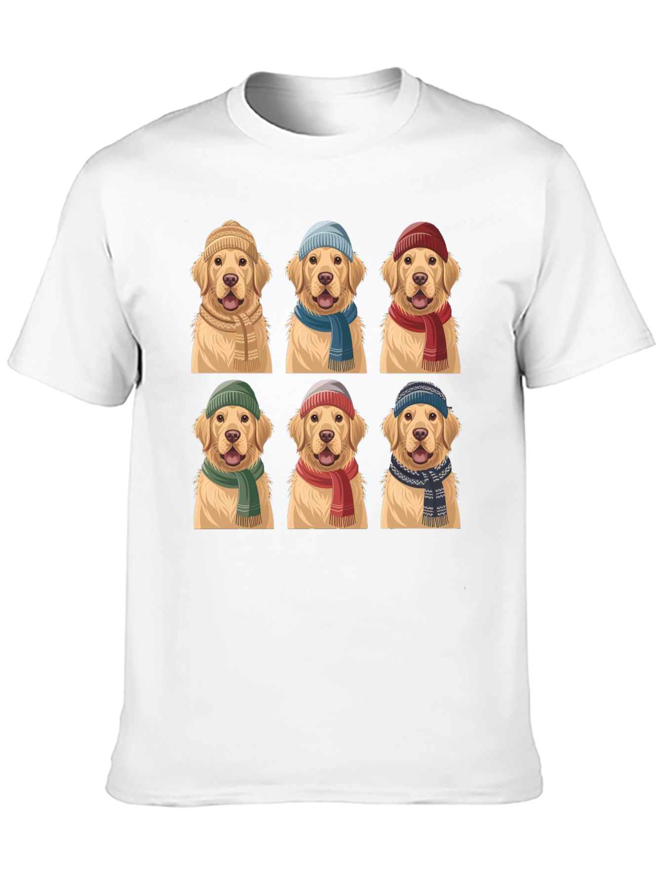 Black Golden Retriever Hats & Scarves T-Shirt view 10