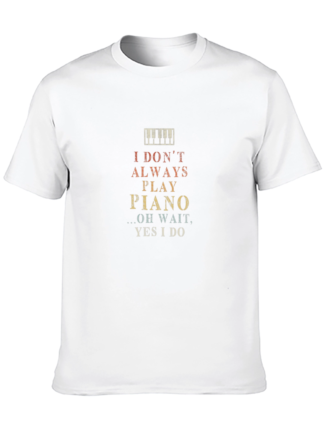 Black Piano Player T-Shirt - I Always Play Piano! view 10
