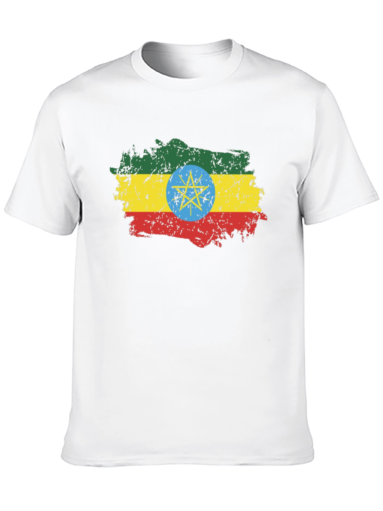 Ethiopia Flag T-Shirt - Distressed Graphic Tee - 10