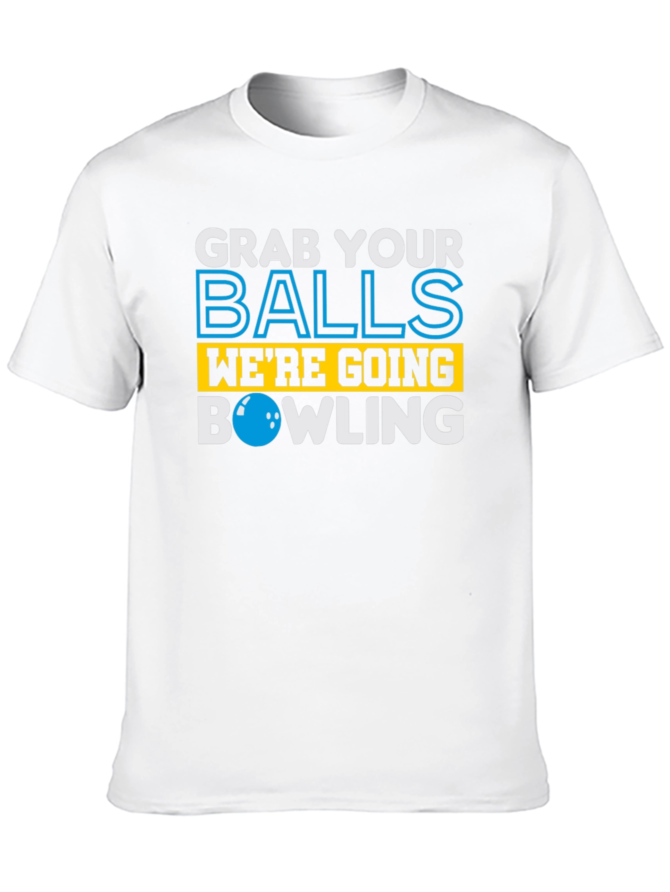 Black Grab Your Balls Bowling Graphic Tee - Funny Bowling Shirt view 10