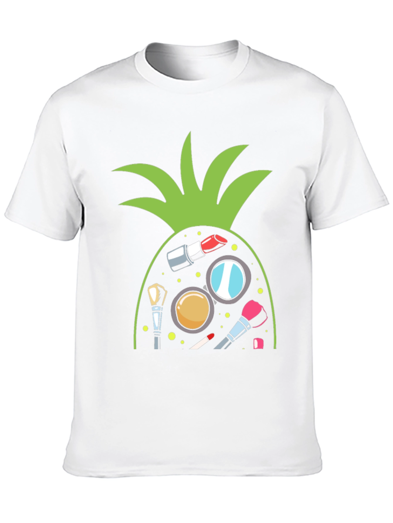 Black Makeup Pineapple Black T-Shirt view 10