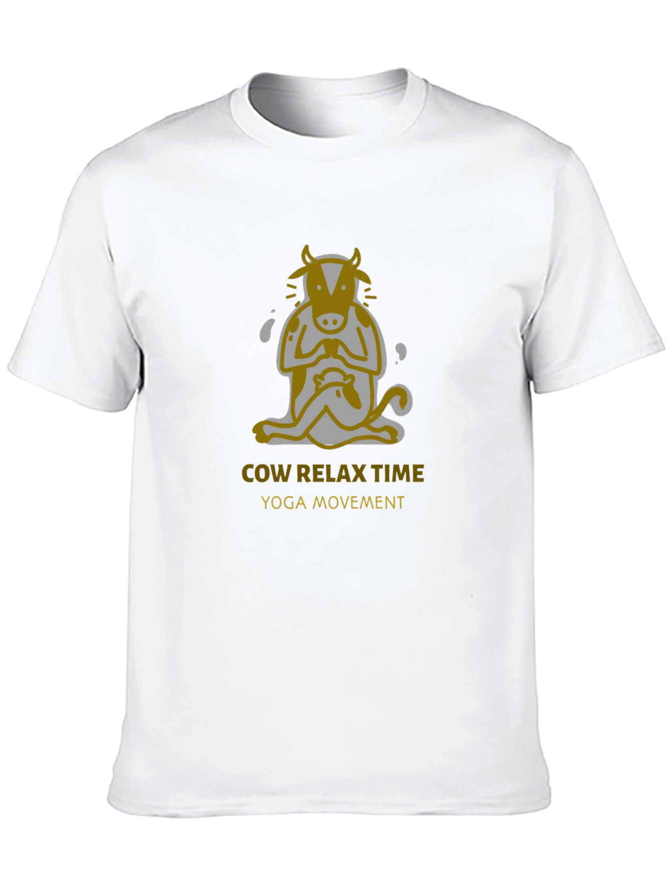 Black Cow Relax Time Yoga T-Shirt - Funny Meditating Tee view 10