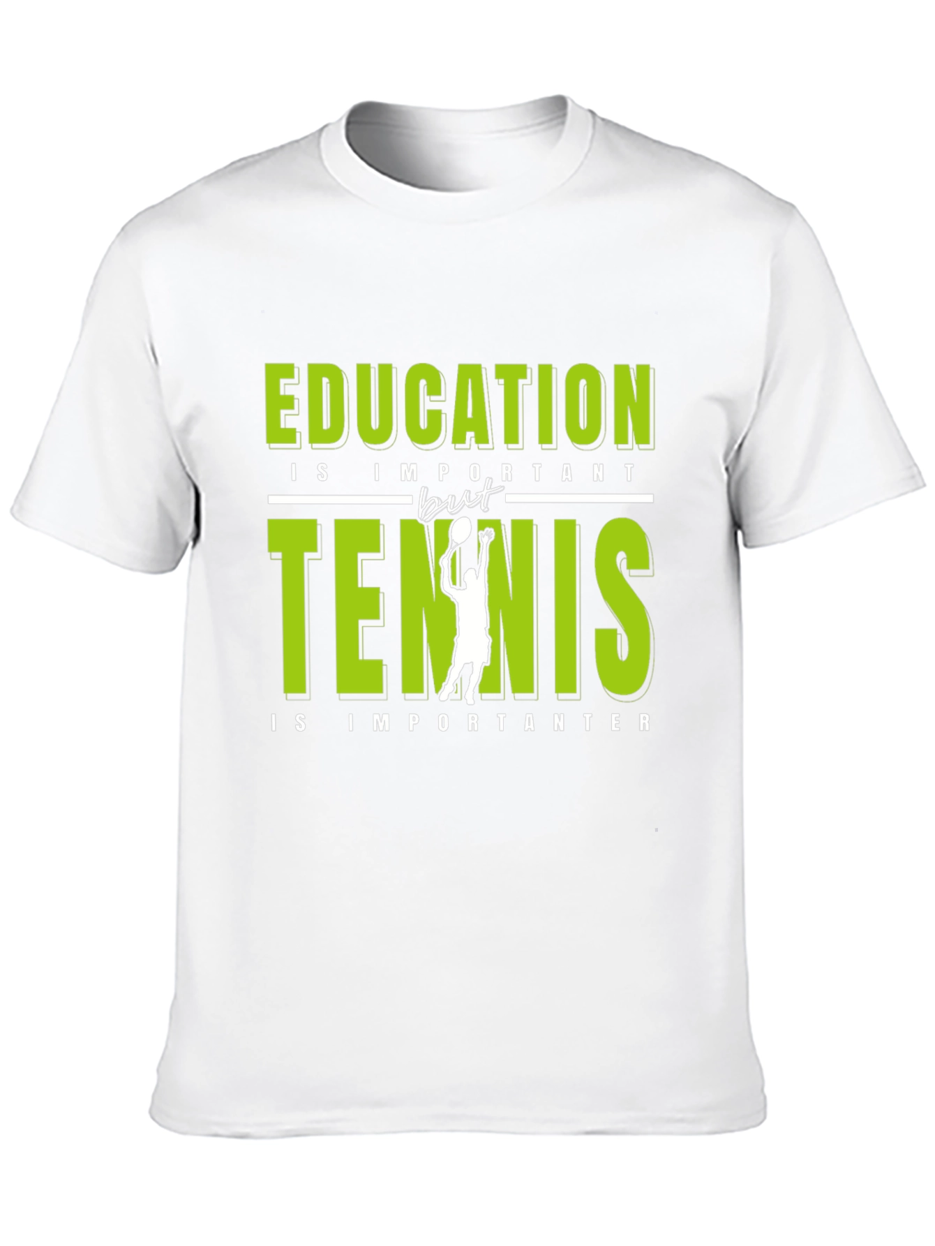 Funny Tennis Lover Graphic T-Shirt - Education vs Tennis - 10