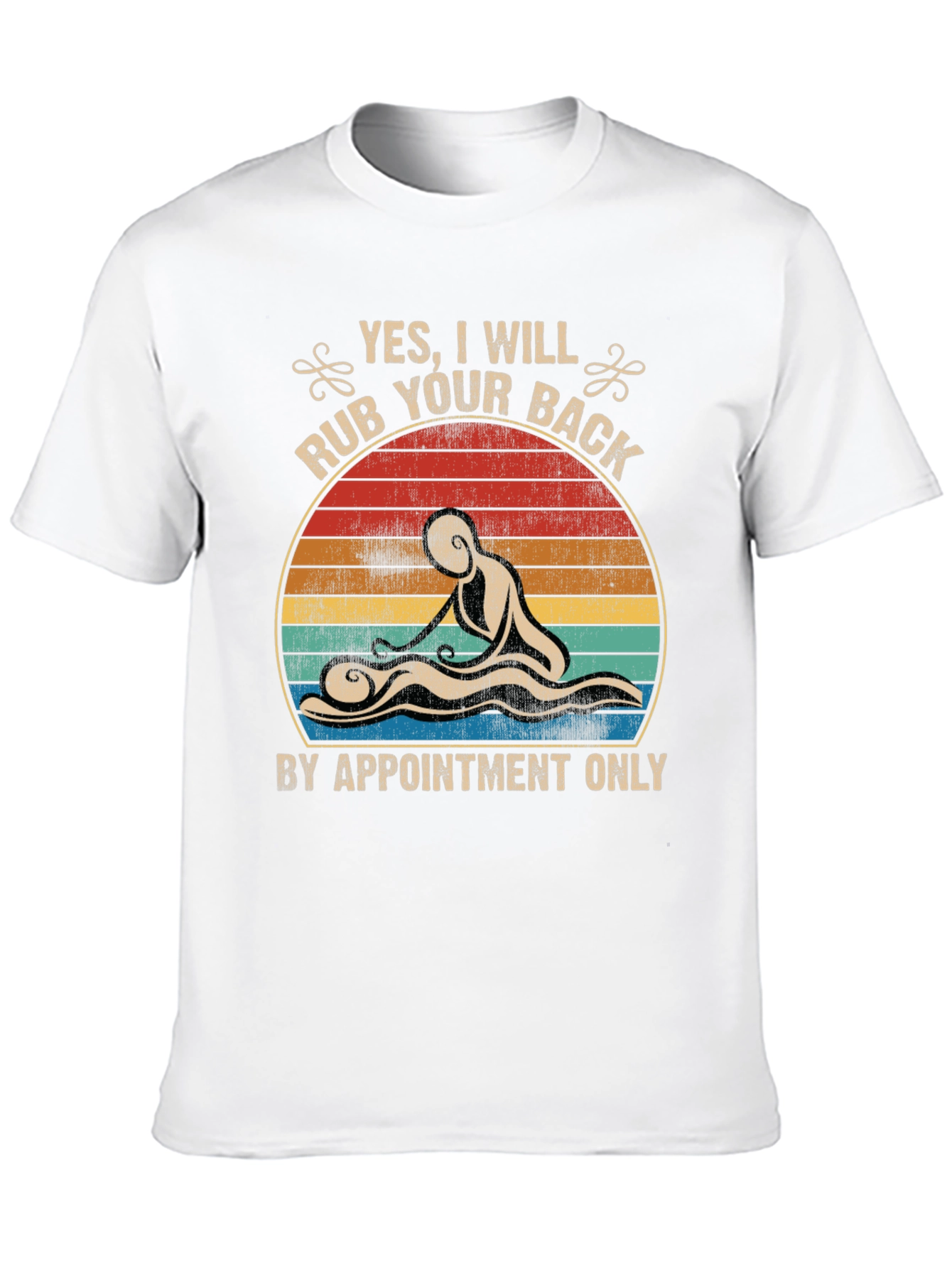 Black Massage Therapy T-Shirt - By Appointment Only view 10